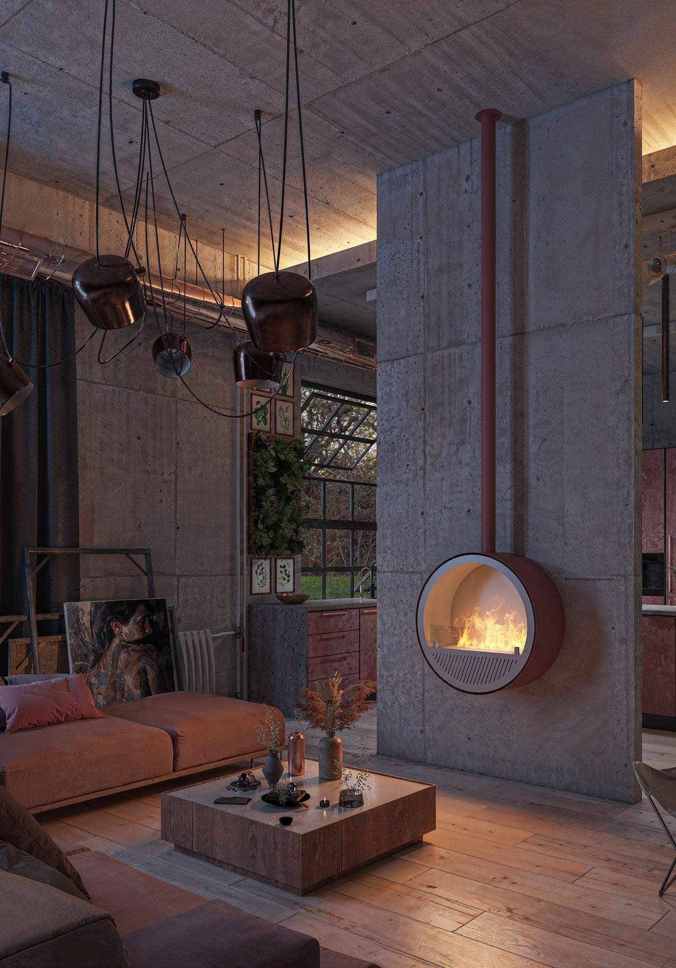 Biokamīns Incyrc Slim 72/30/220 cm melns - N1 Home