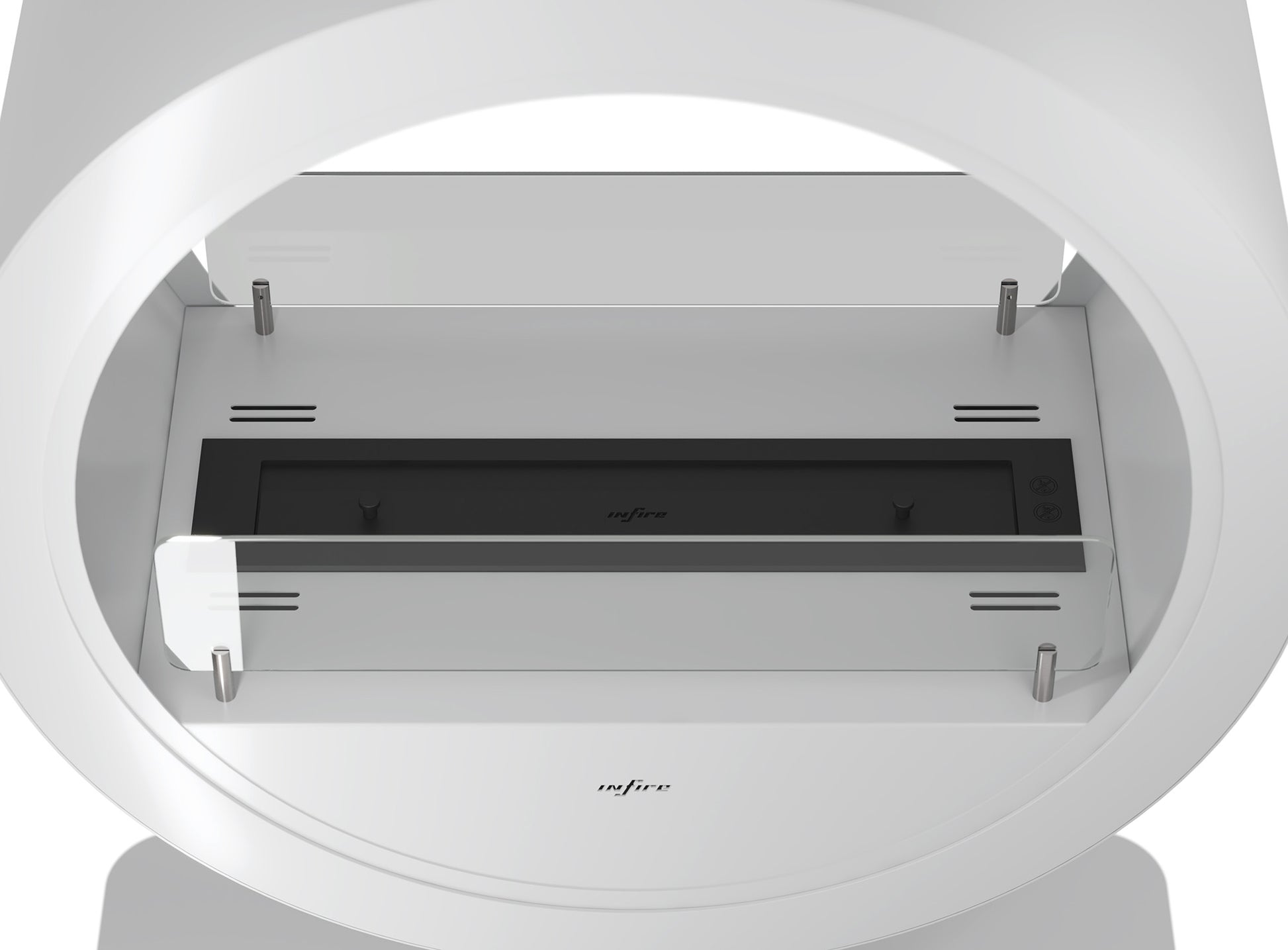 Biokamīns Incyrc stand 2side 218/70/35 cm balts - N1 Home