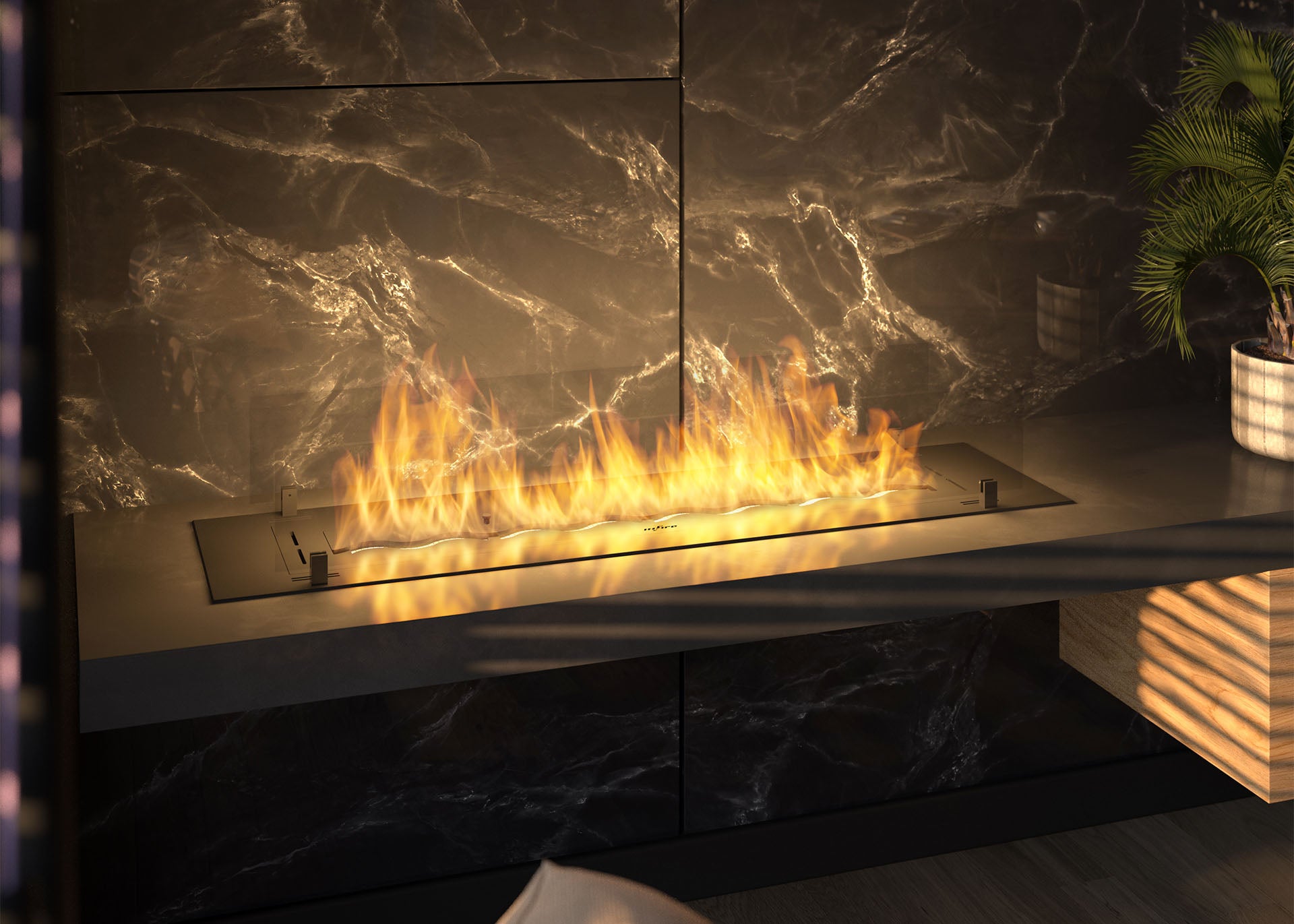 Biokamīns InseSlim 60;80;100;120;150;200/37/85 cm melns - N1 Home