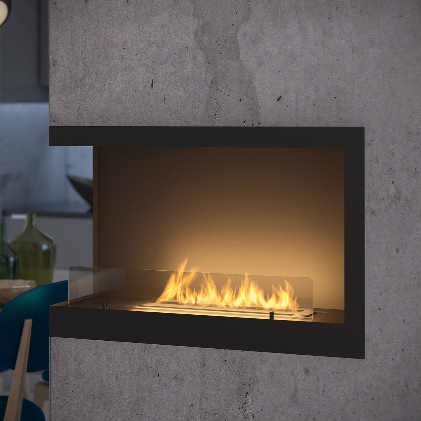 Biokamīns Insi 800V1 84/54/25 cm melns - N1 Home