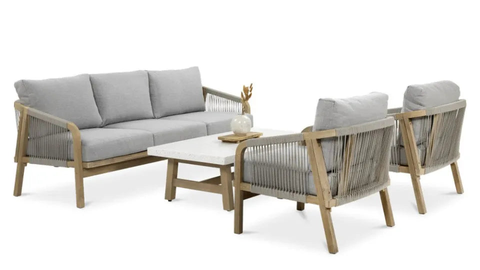 Koka dārza mēbeļu komplekts Jaco Caffe pelēks - N1 Home