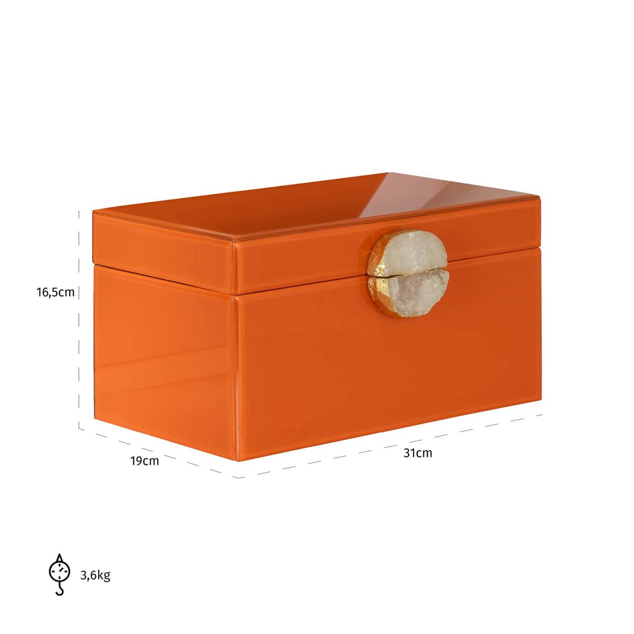 Uzglabāšanas kaste Lia Richmond Interiors 16/19/31 cm oranžs