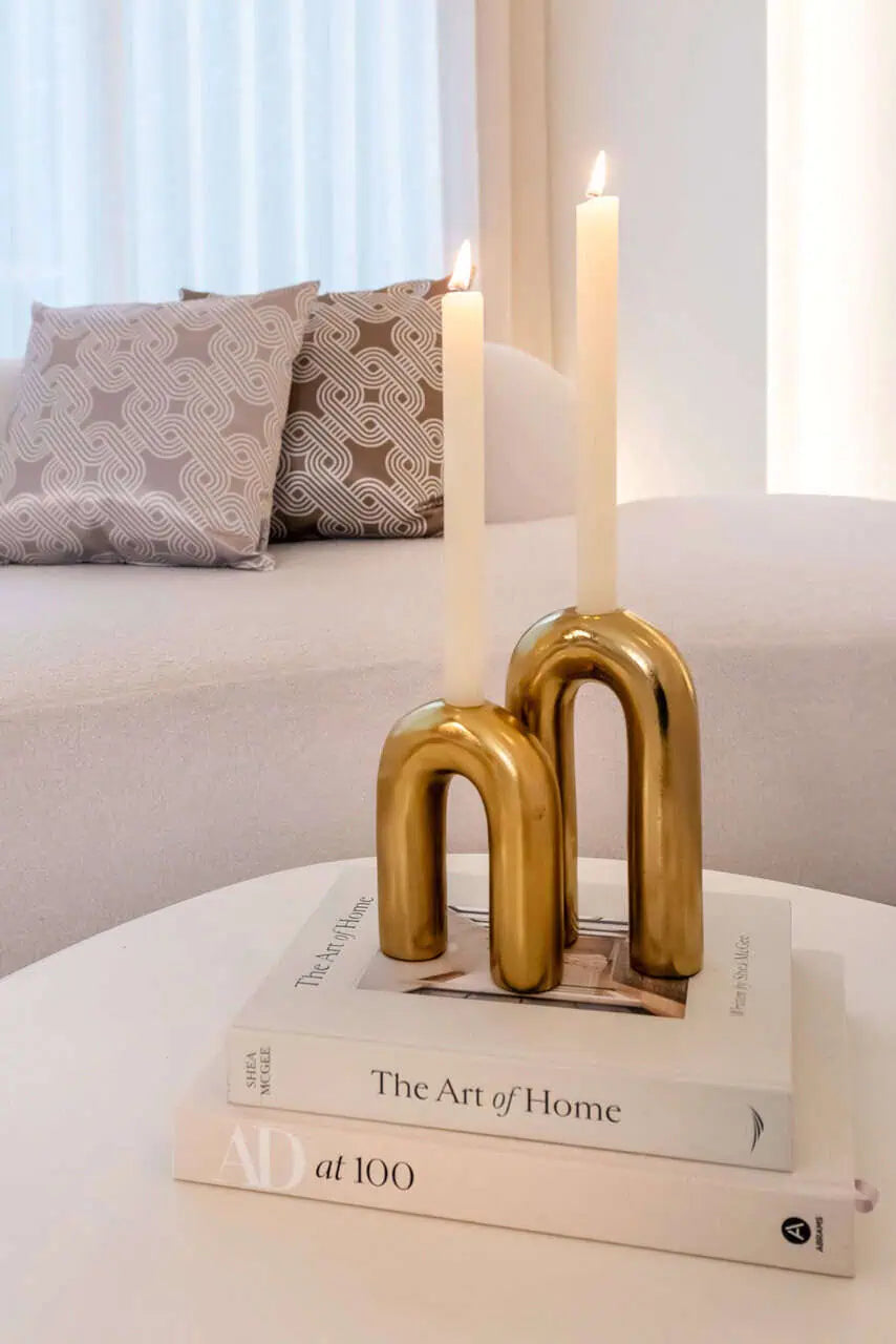 Svečturis Rowin gold small Richmond Interiors 15/12/5 cm zelts - N1 Home