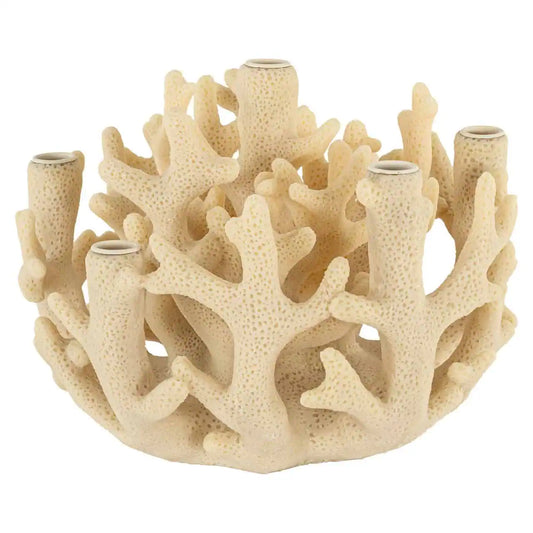 Svečturis Clarice white Richmond Interiors 24/33/33 cm krēms - N1 Home