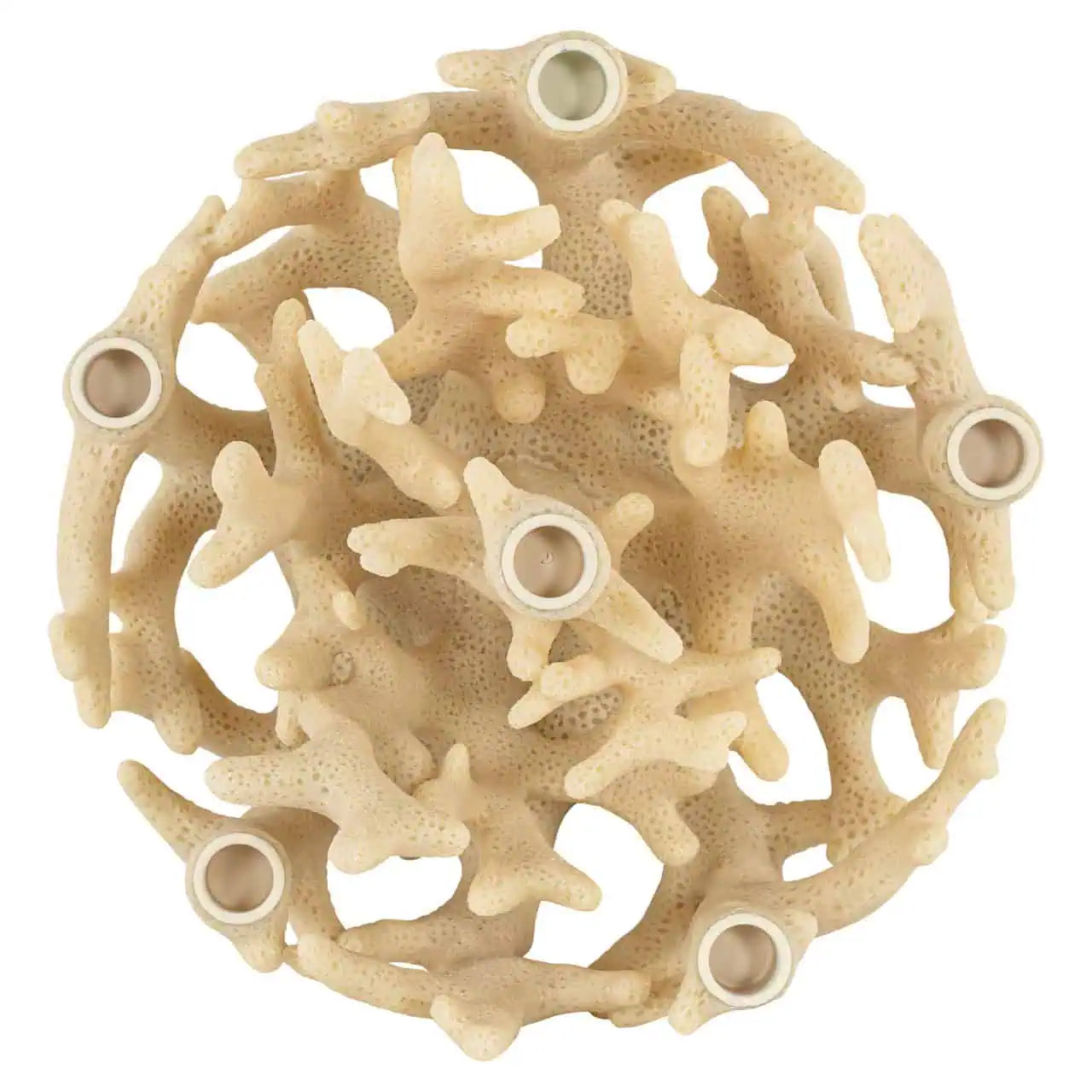 Svečturis Clarice white Richmond Interiors 24/33/33 cm krēms - N1 Home