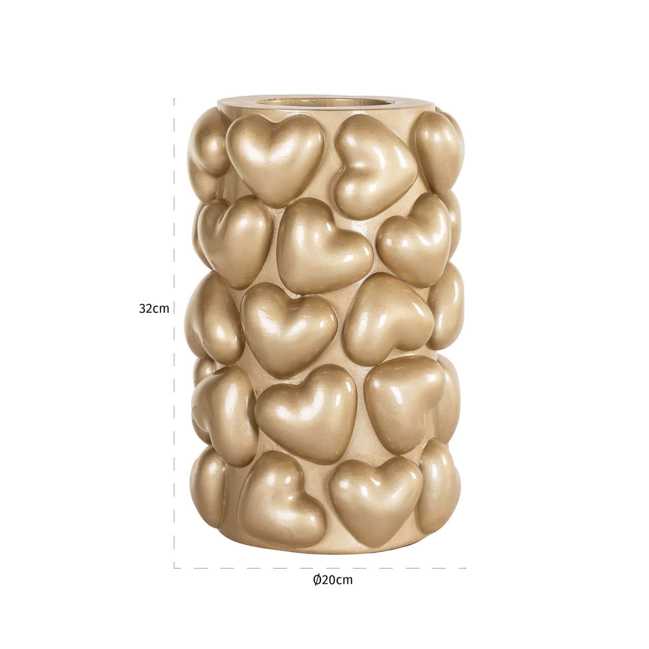 Svečturis Anne L Richmond Interiors 20/32/20 cm zelts - N1 Home