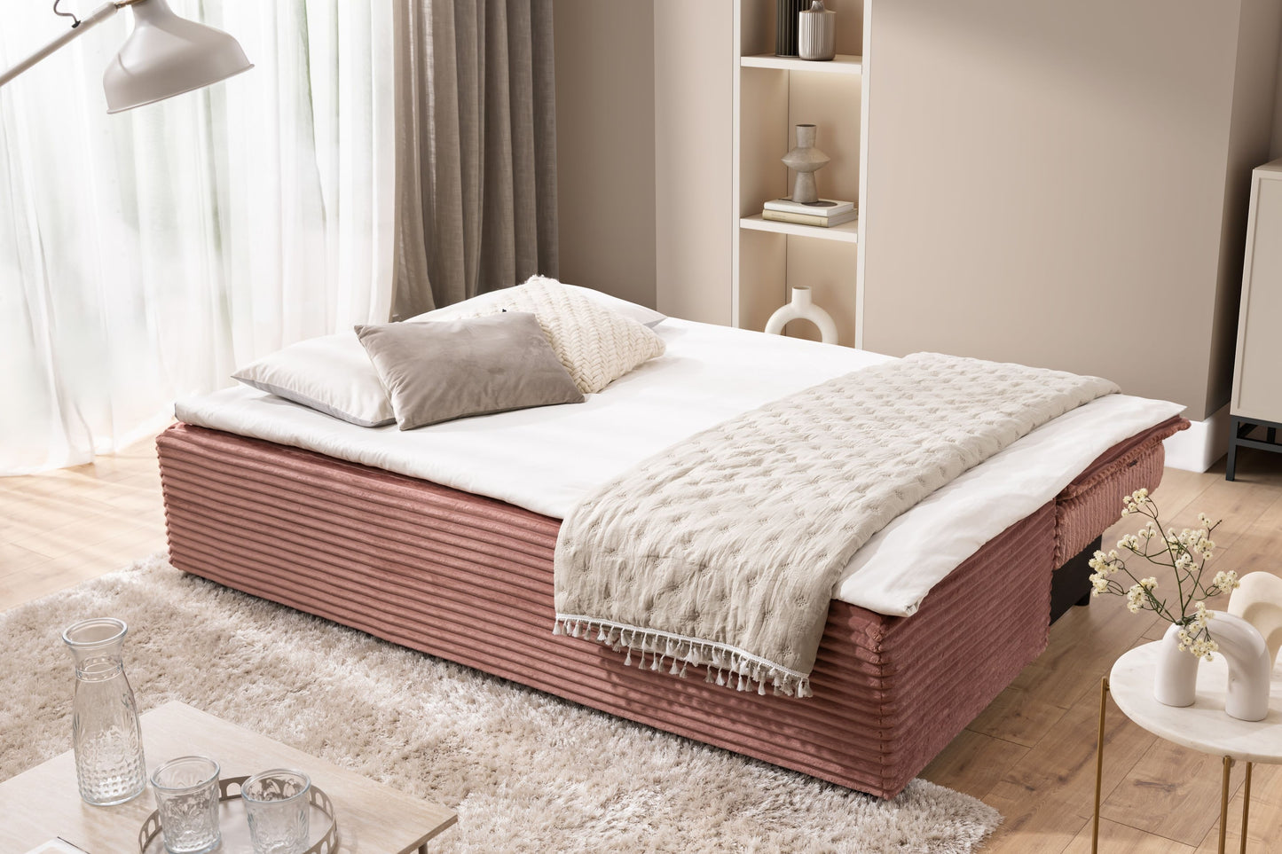 Dīvāns Firi 205/100/88 cm rozā