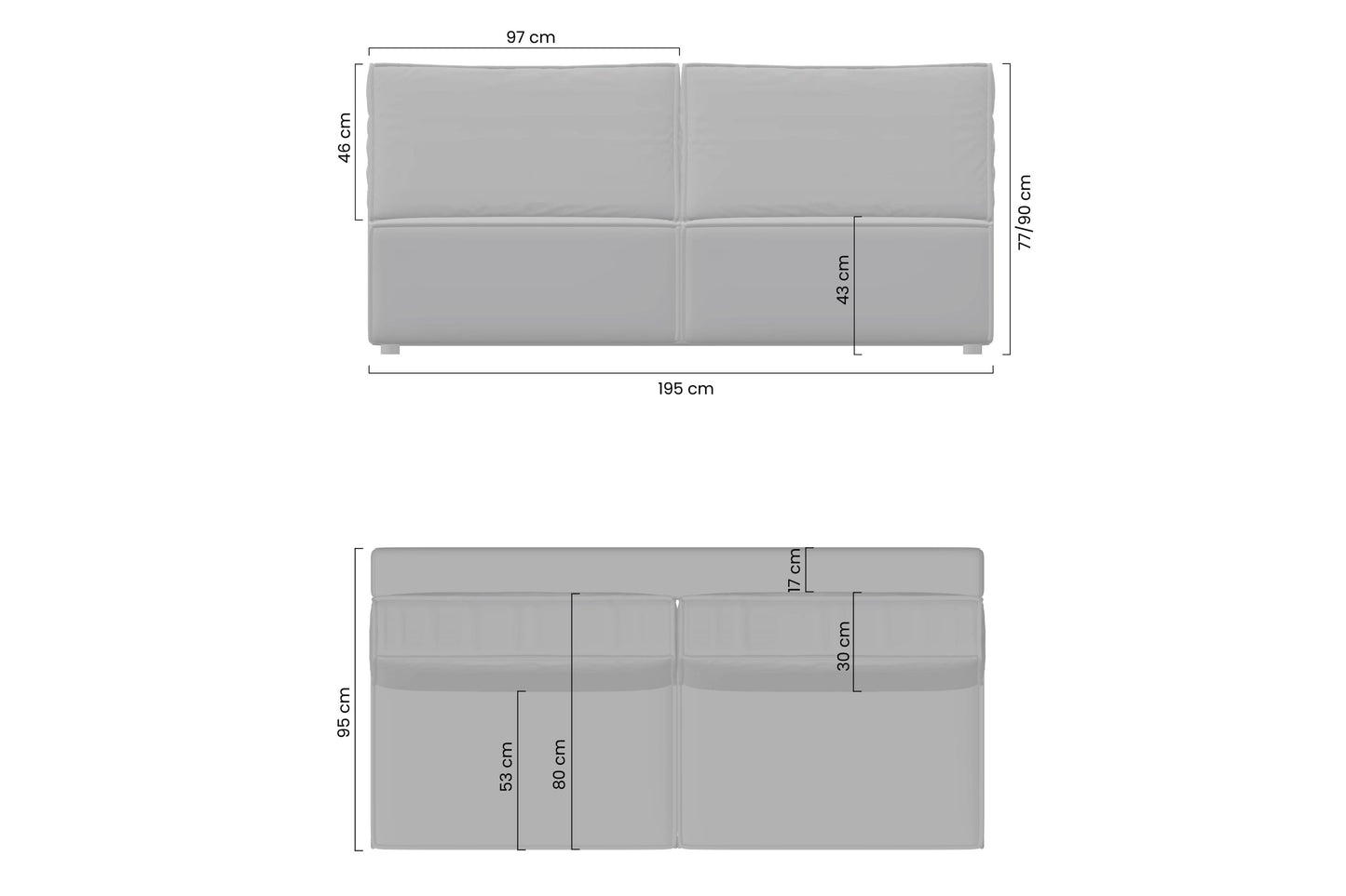Dīvāns Solva 195/90/95 cm Tilia 01