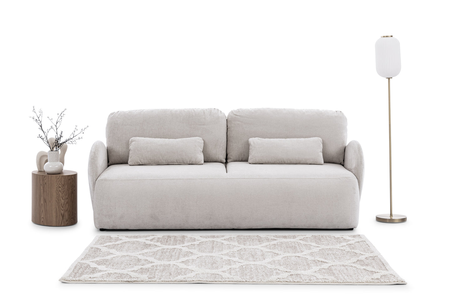 Dīvāns Din 212/88/108 cm gaiši pelēks - N1 Home