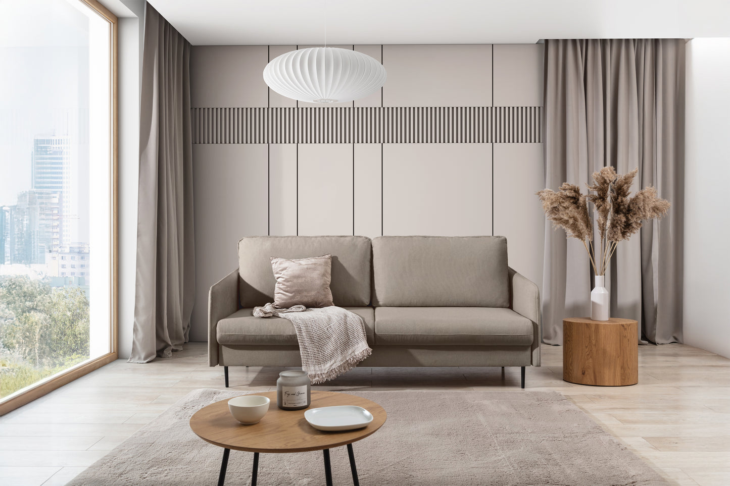 Dīvāns Tai 207/95/98 cm Velluto 3/melnas kājas - N1 Home