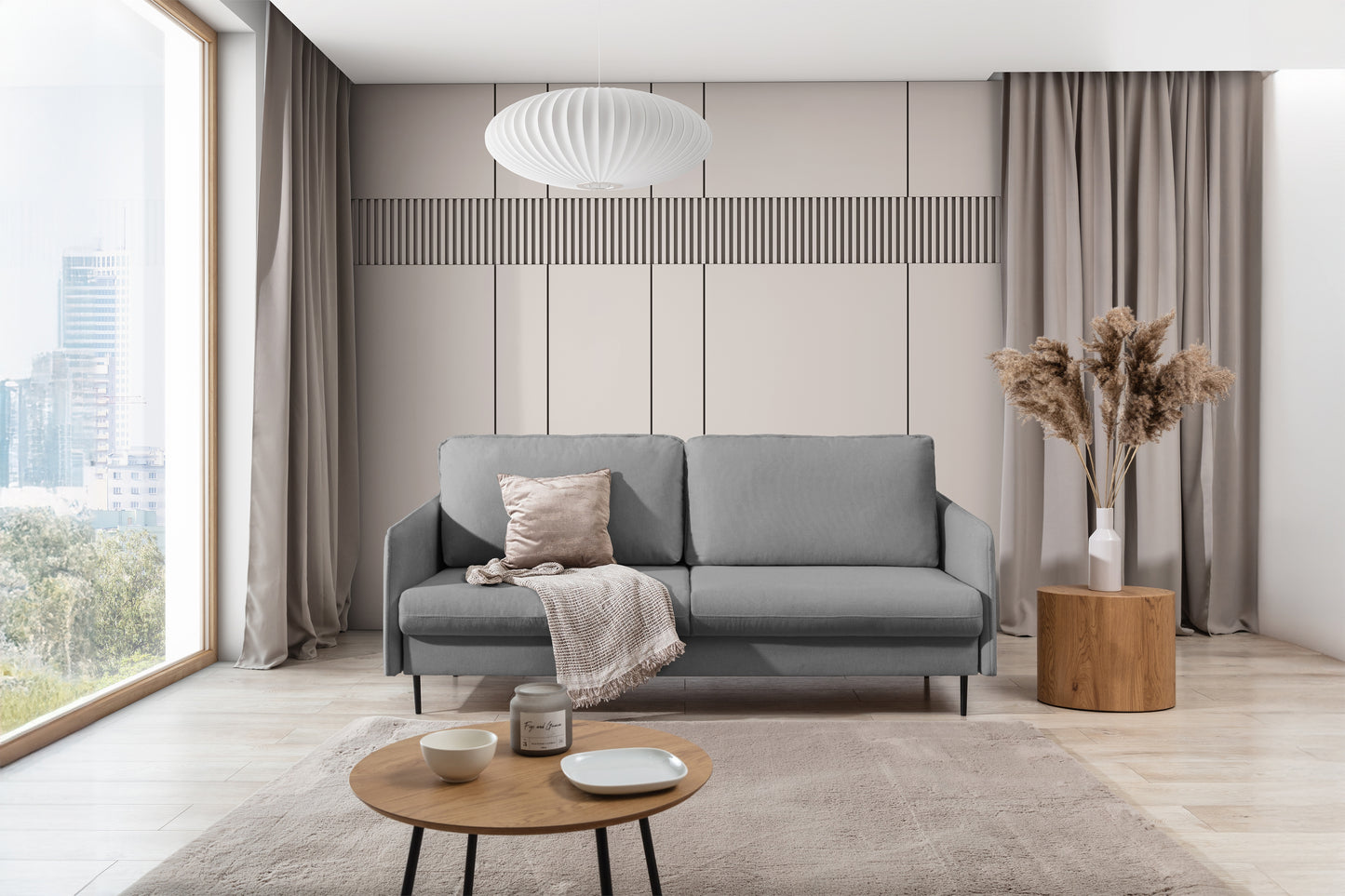 Dīvāns Tai 207/95/98 cm Velluto 15/melnas kājas - N1 Home