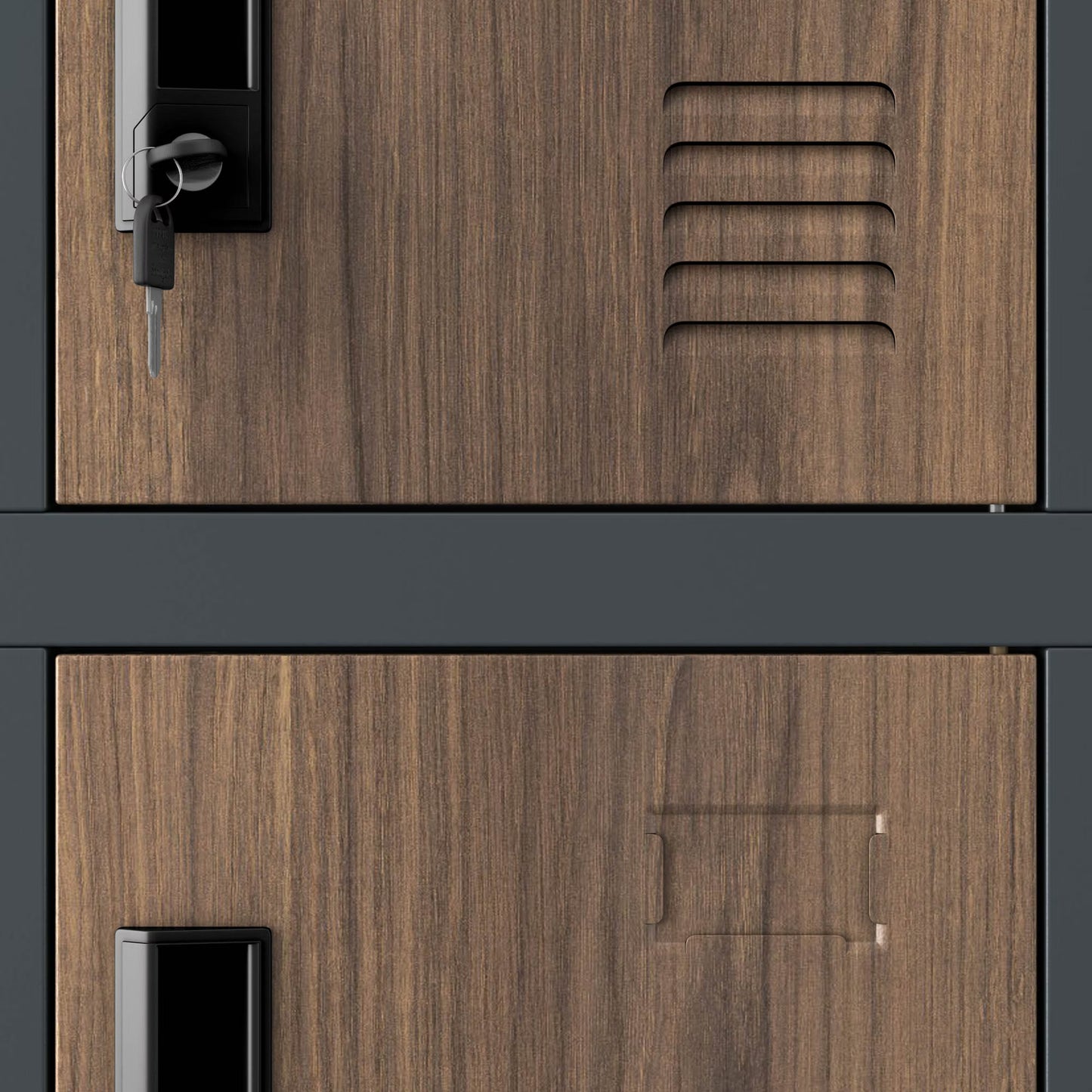 Metāla skapis Kar 185/90/40 cm antracīts/valrieksts - N1 Home