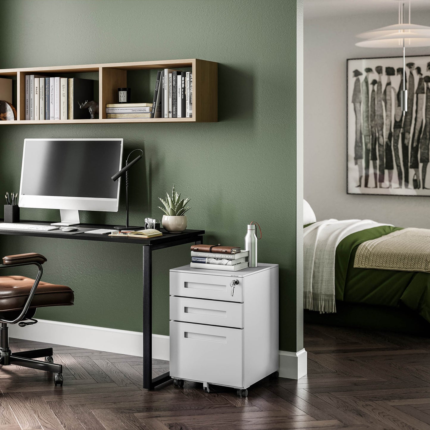 Konteiners zem rakstāmgalda Kates 39/60/50 cm pelēks - N1 Home