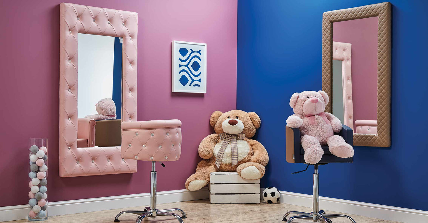 Frizētavas krēsls Lippi Kid 50/40/35 cm brūns/zils - N1 Home