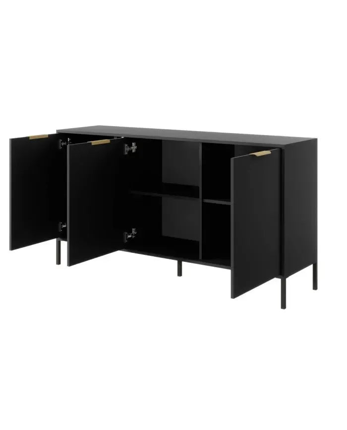 Kumode Larsi 153/81/39 cm melns - N1 Home