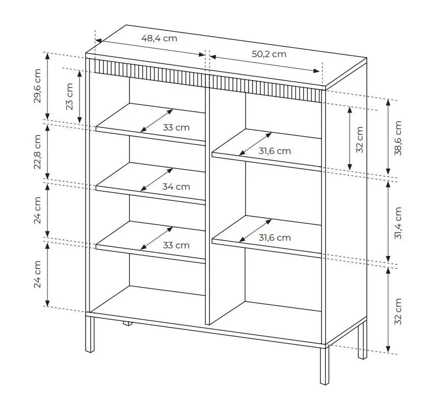 Kumode Sensi 103/123/39 cm bēšs - N1 Home