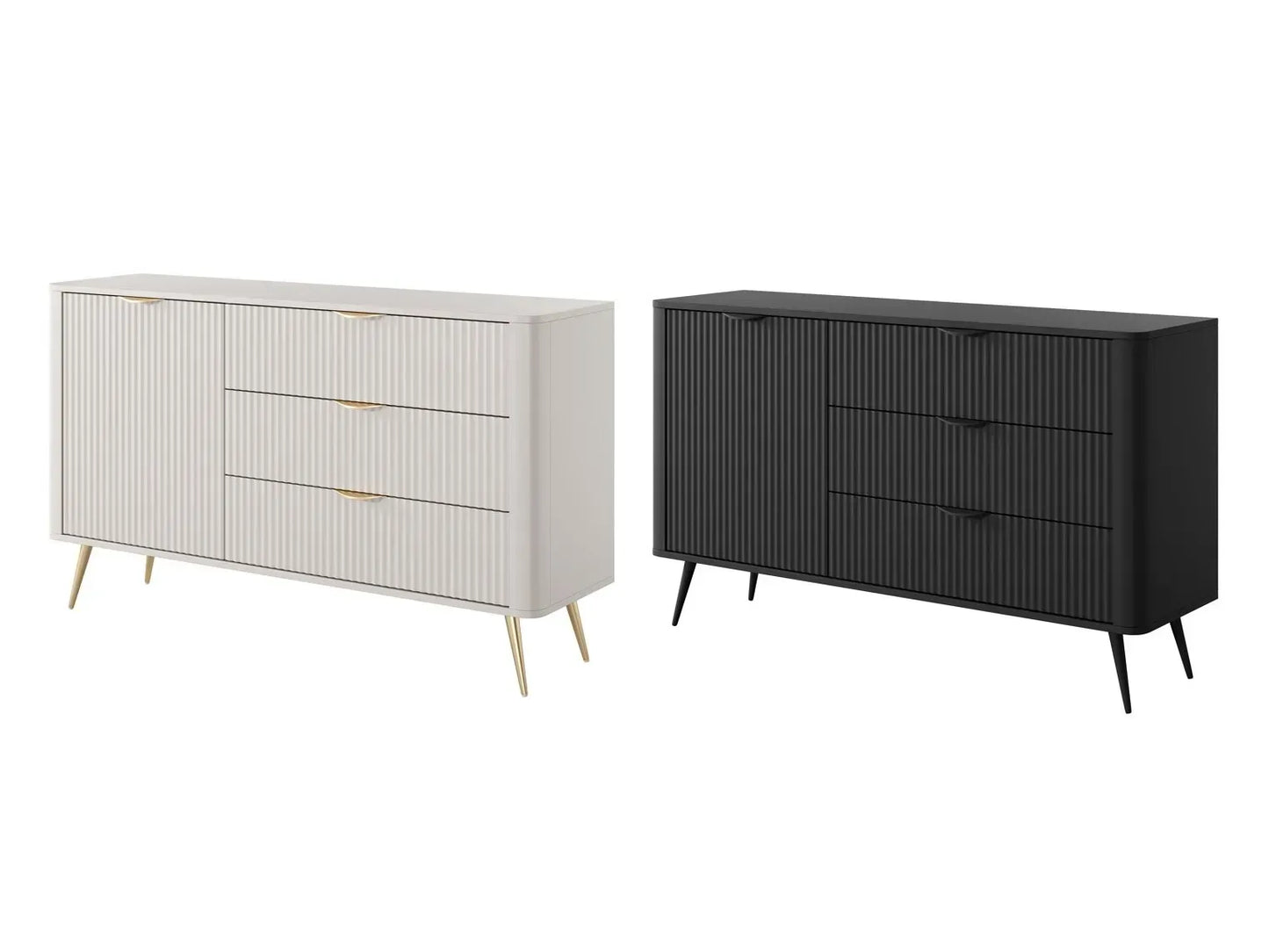 Kumode Lanti 138/81/38 cm melns - N1 Home