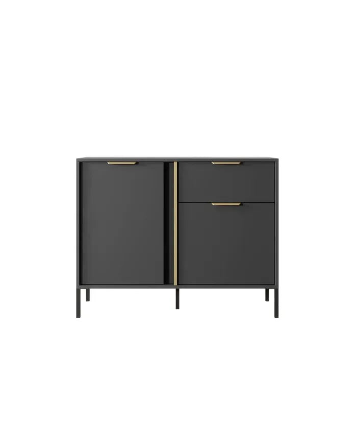 Kumode Larsi 103/81/39 cm melns - N1 Home