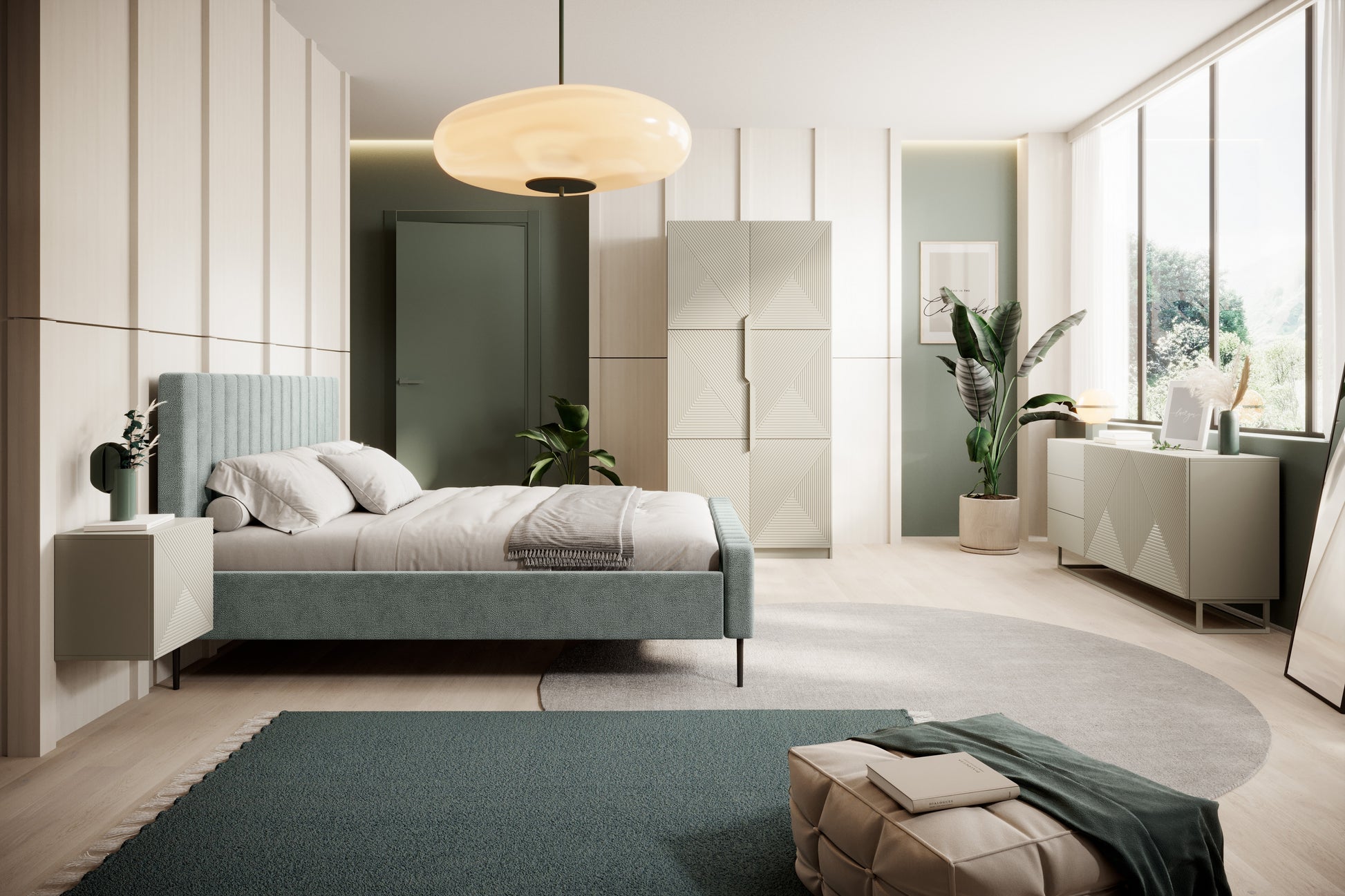 OSLO kumode un metāla kājas 167/81/43 cm kašmirs/kašmirs - N1 Home