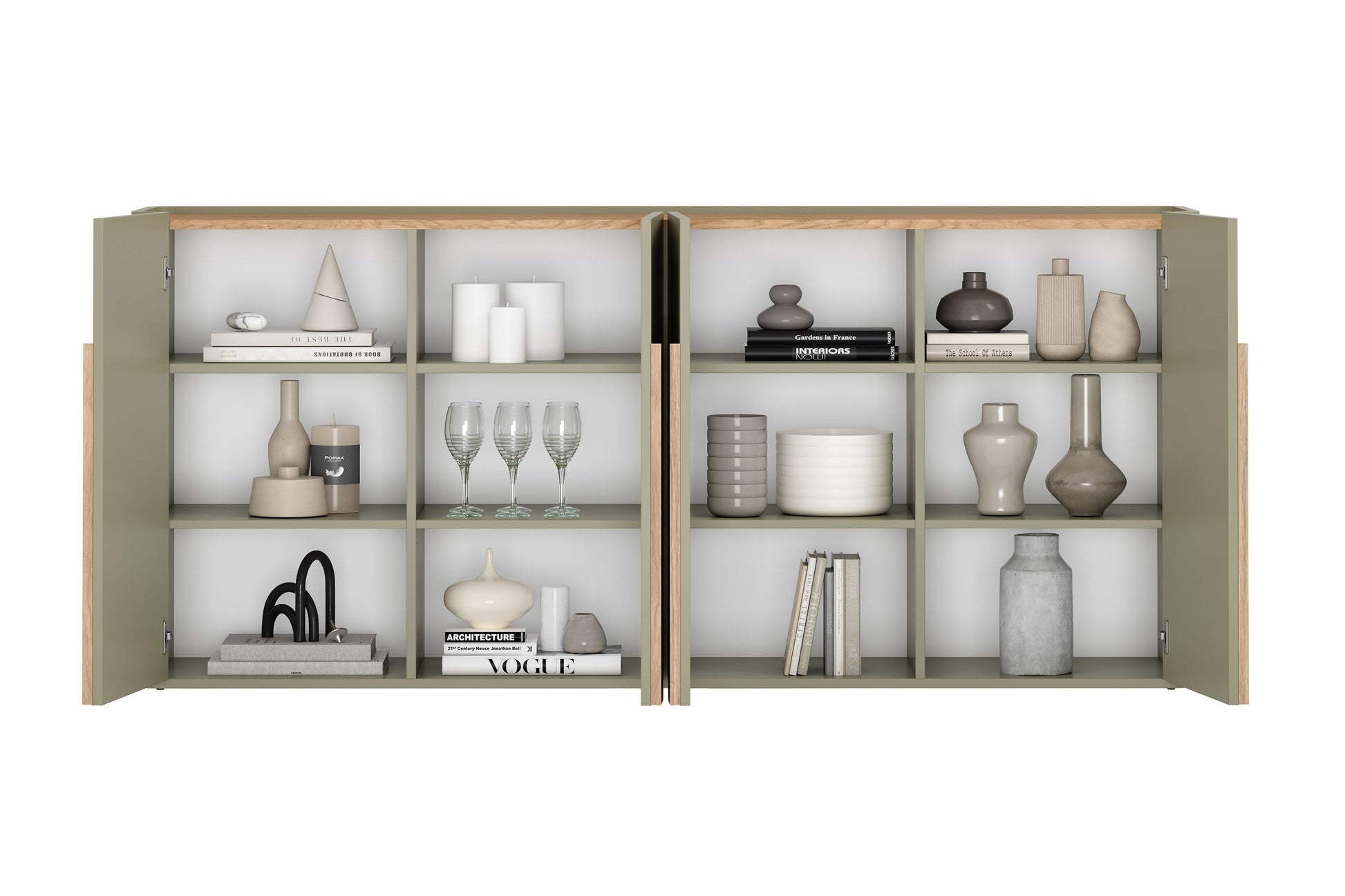 Kumode Amil 200/89/48 cm Eikalipts / Baltijas kāpu ozols / Dabīgais ozols - N1 Home