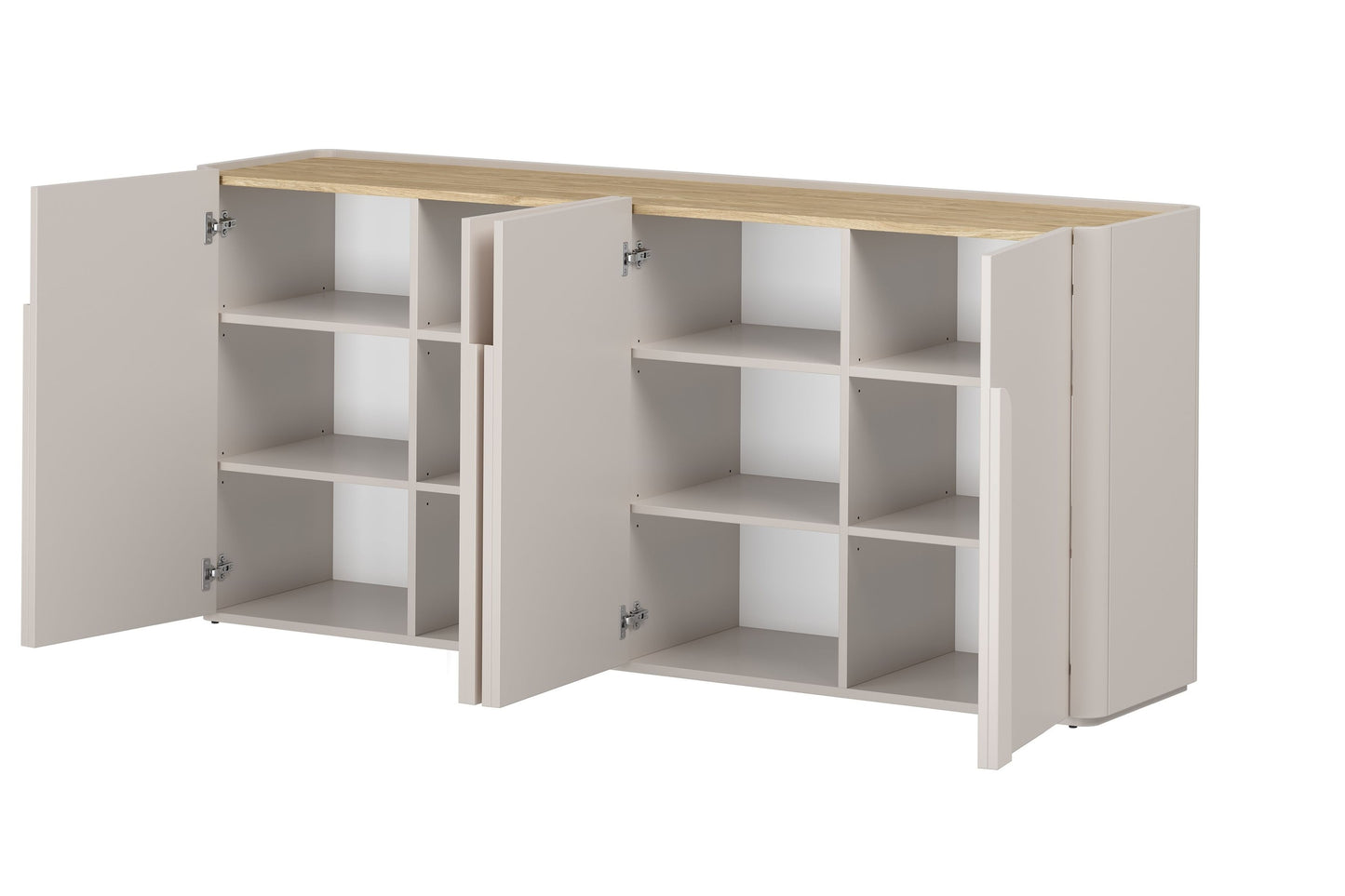 Kumode Amil 200/89/48 cm Kašmirs / Eļļots ozols - N1 Home