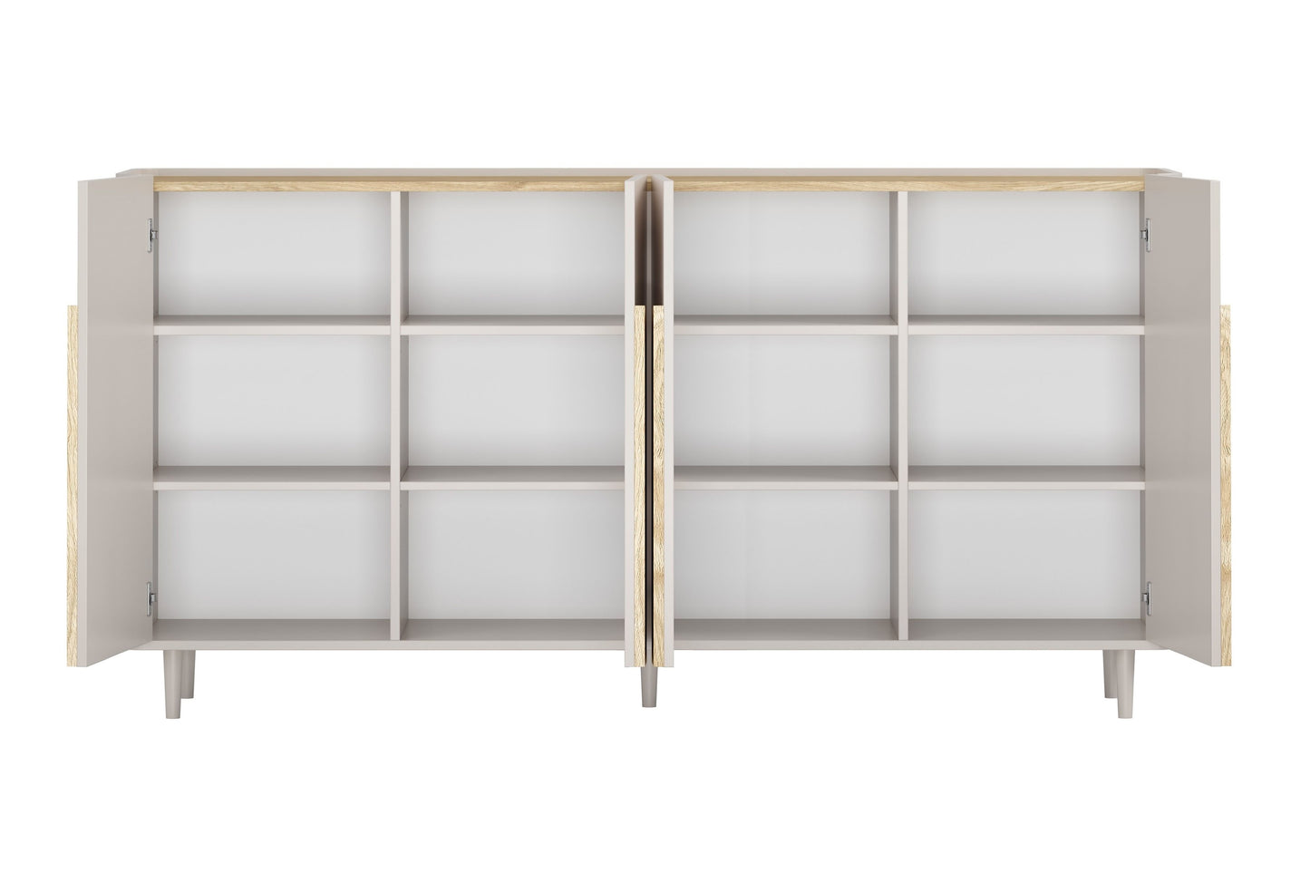 Kumode Amil 200/102/48 cm Kašmirs / Eļļots ozols / Gaišs ozols - N1 Home