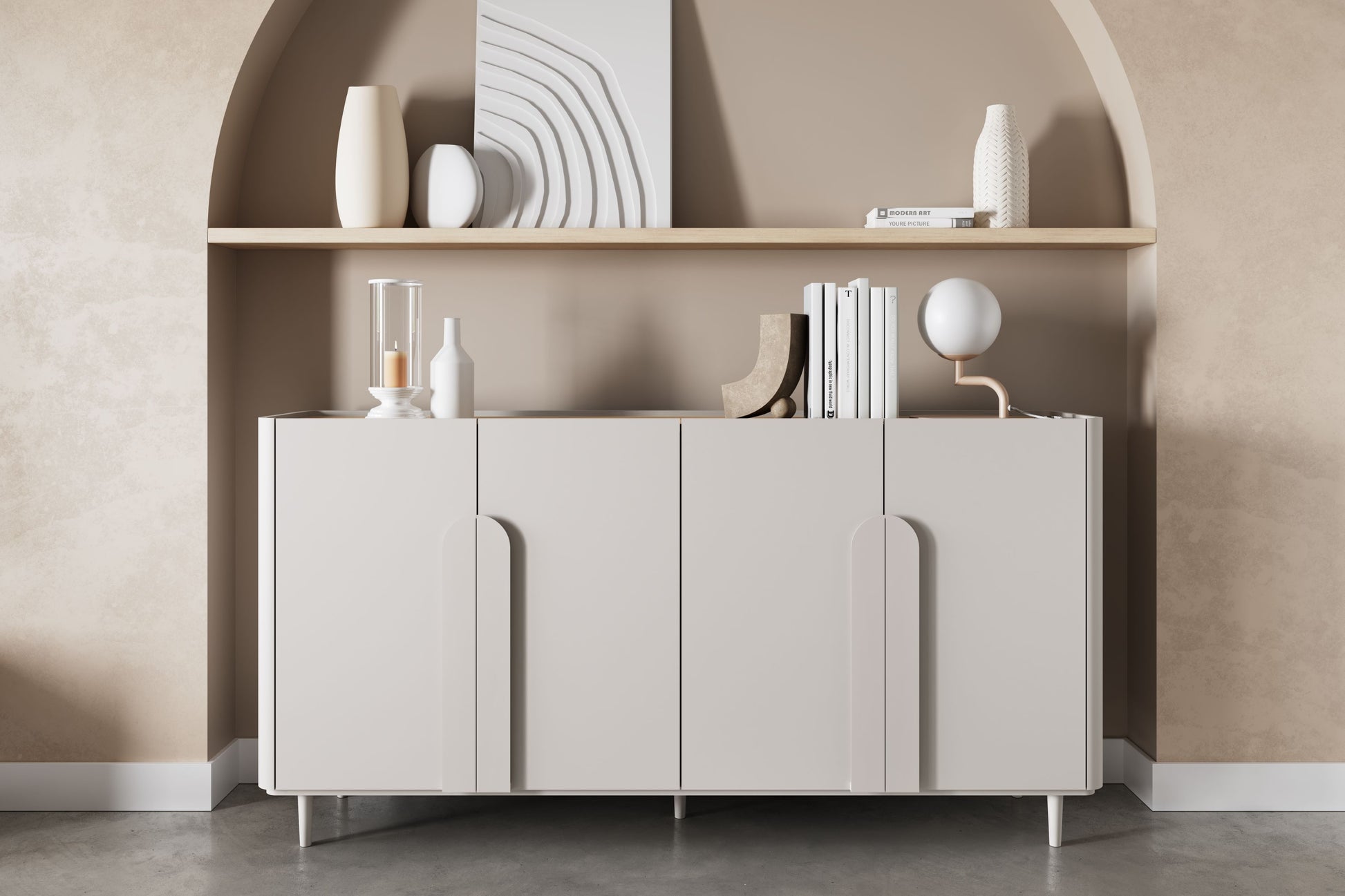 Kumode Amil 200/102/48 cm Kašmirs / Eļļots ozols - N1 Home