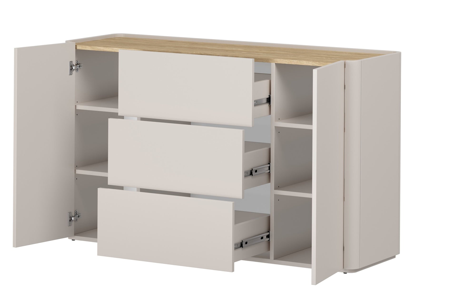 Kumode Elva 150/89.5/48 cm Kašmirs / Eļļots ozols - N1 Home