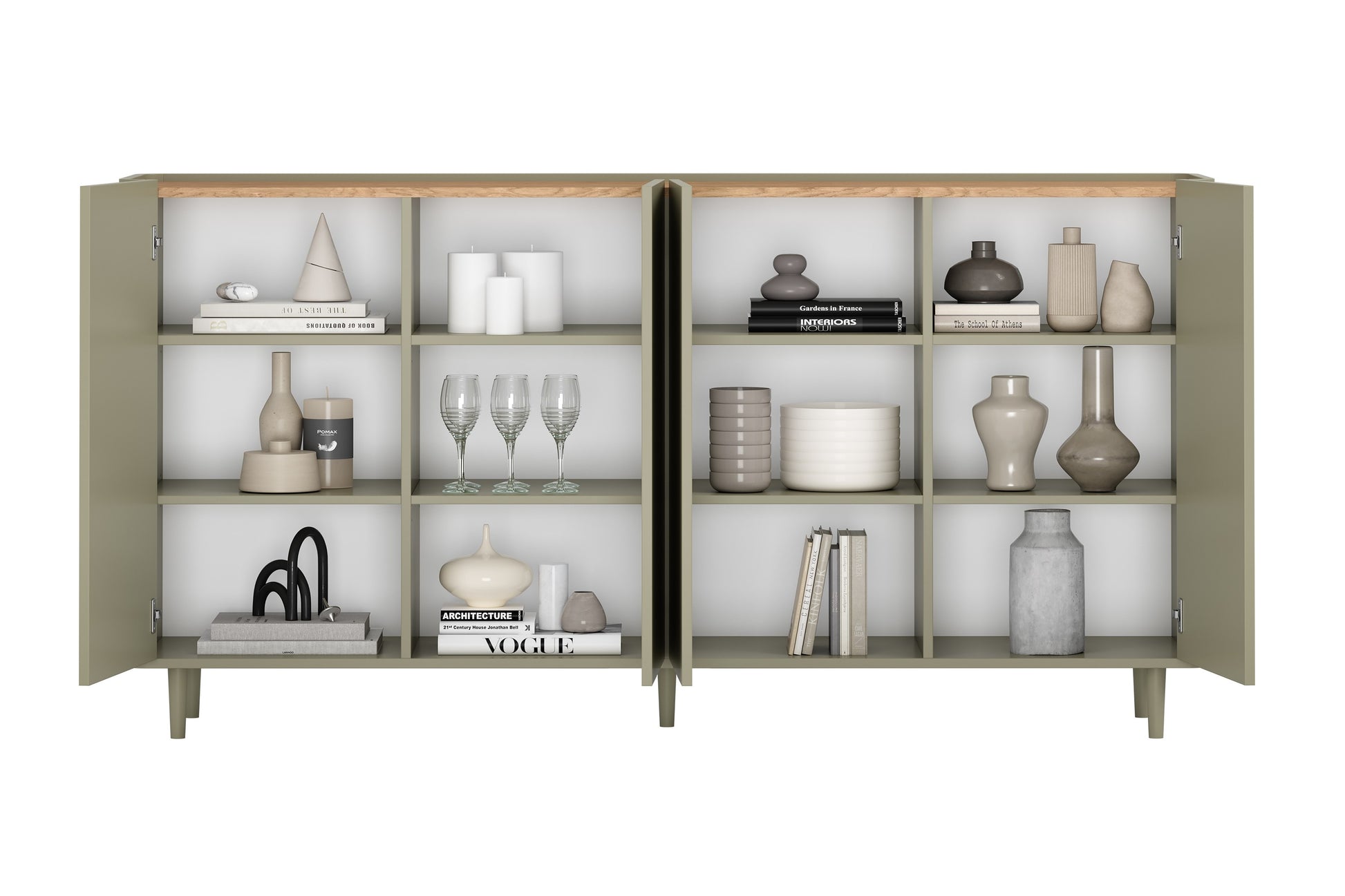 Kumode Elva 200/102/48 cm Eikalipts / Baltijas kāpu ozols - N1 Home