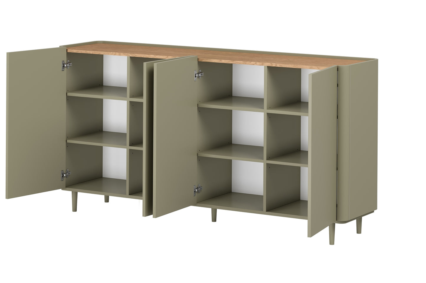 Kumode Elva 200/102/48 cm Eikalipts / Baltijas kāpu ozols - N1 Home