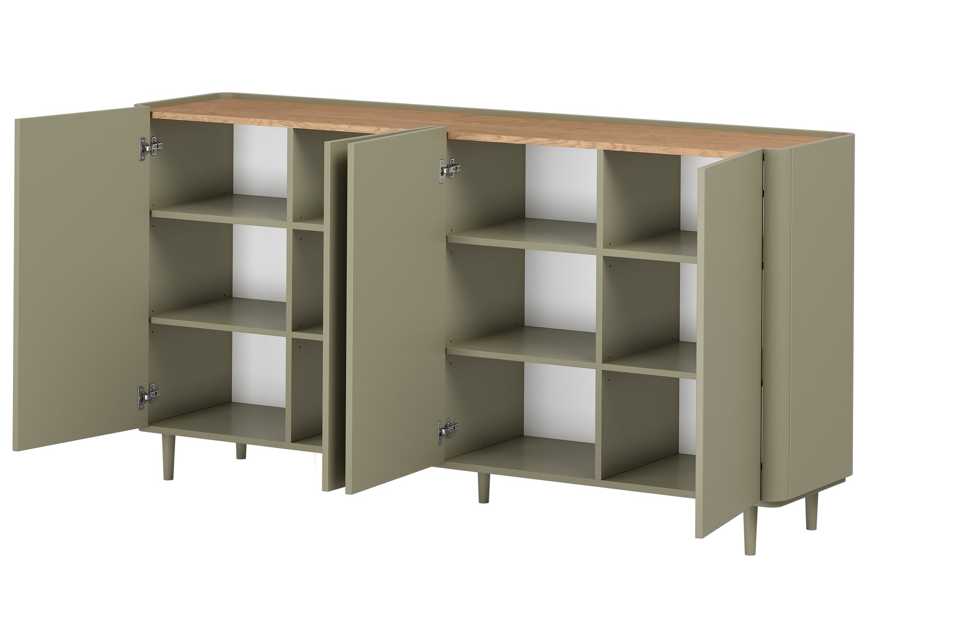 Kumode Elva 200/102/48 cm Eikalipts / Baltijas kāpu ozols - N1 Home