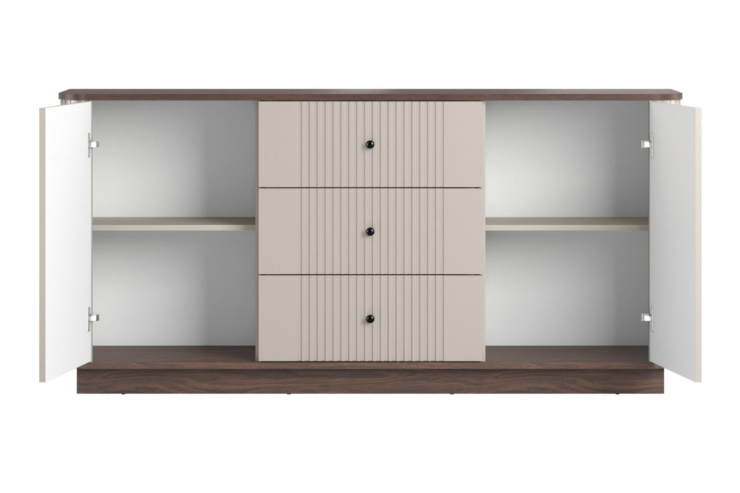 Kumode Vespa 160/77/38/ cm kašmirs/rieksts/melns - N1 Home