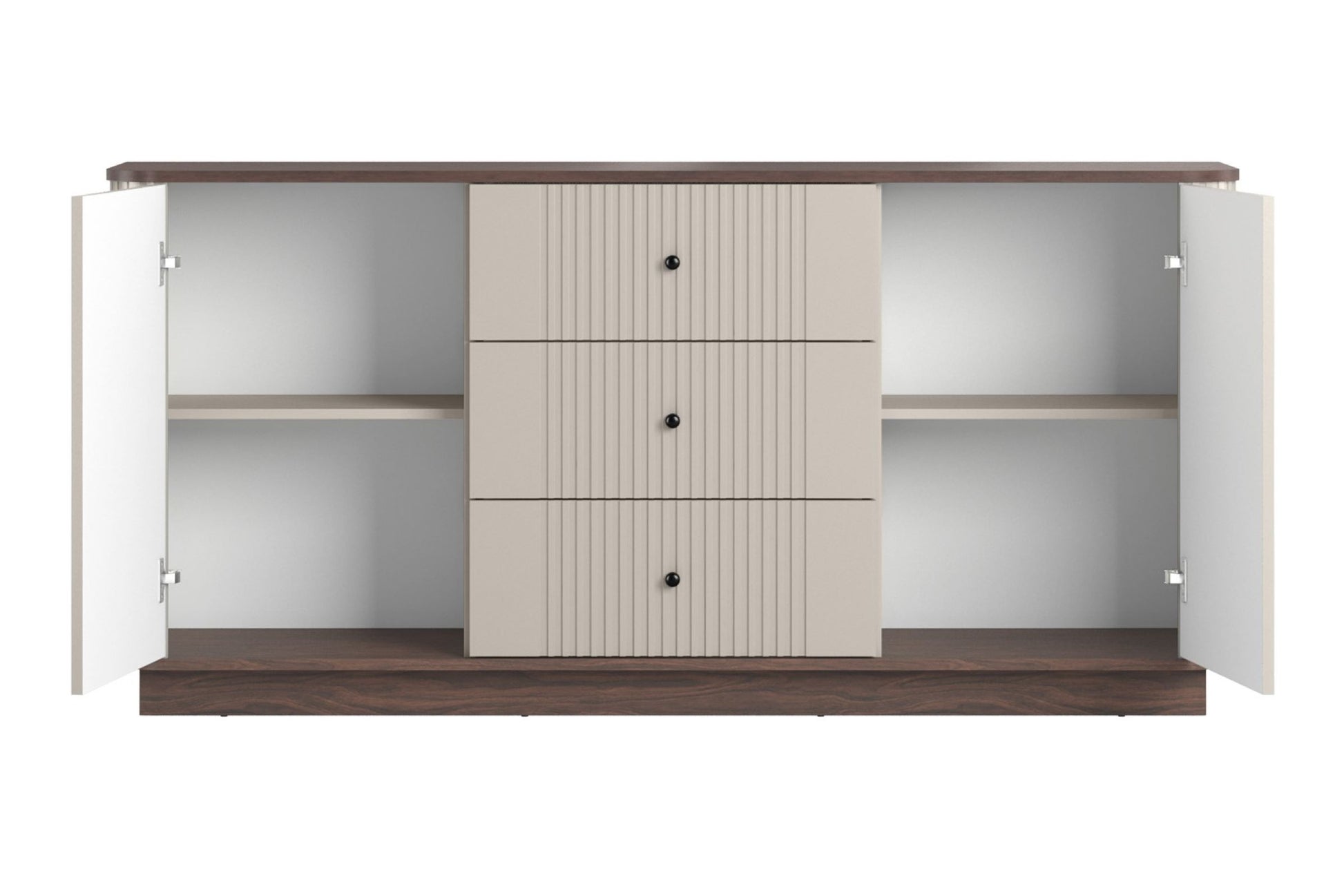 Kumode Vespa 160/77/38/ cm kašmirs/rieksts/melns - N1 Home