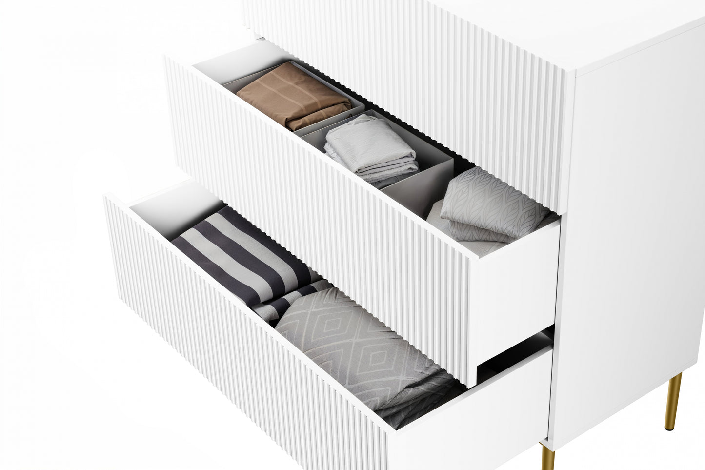 Kumode Austin 100/105/45 cm balts/zelts - N1 Home