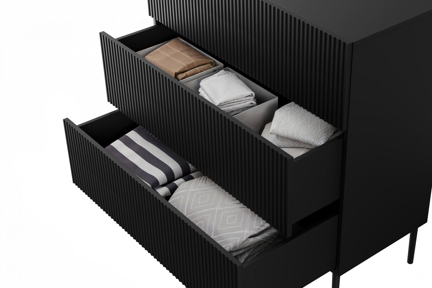 Kumode Austin 100/105/45 cm melns/melns - N1 Home