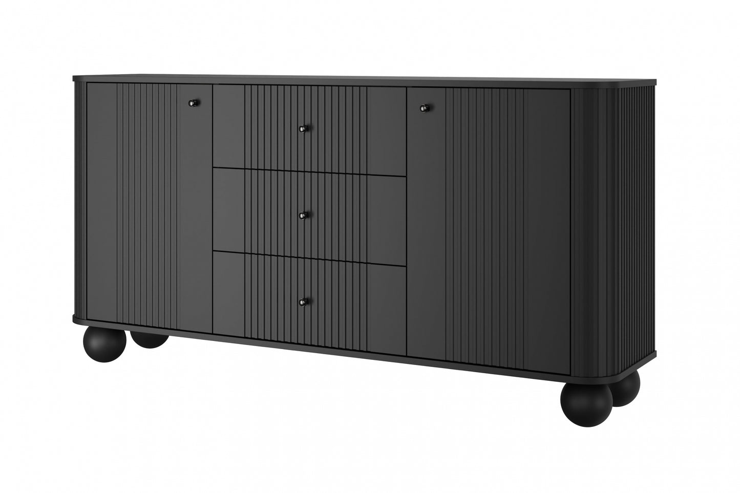 Kumode Vespa 160/82/38 cm melns/melns - N1 Home