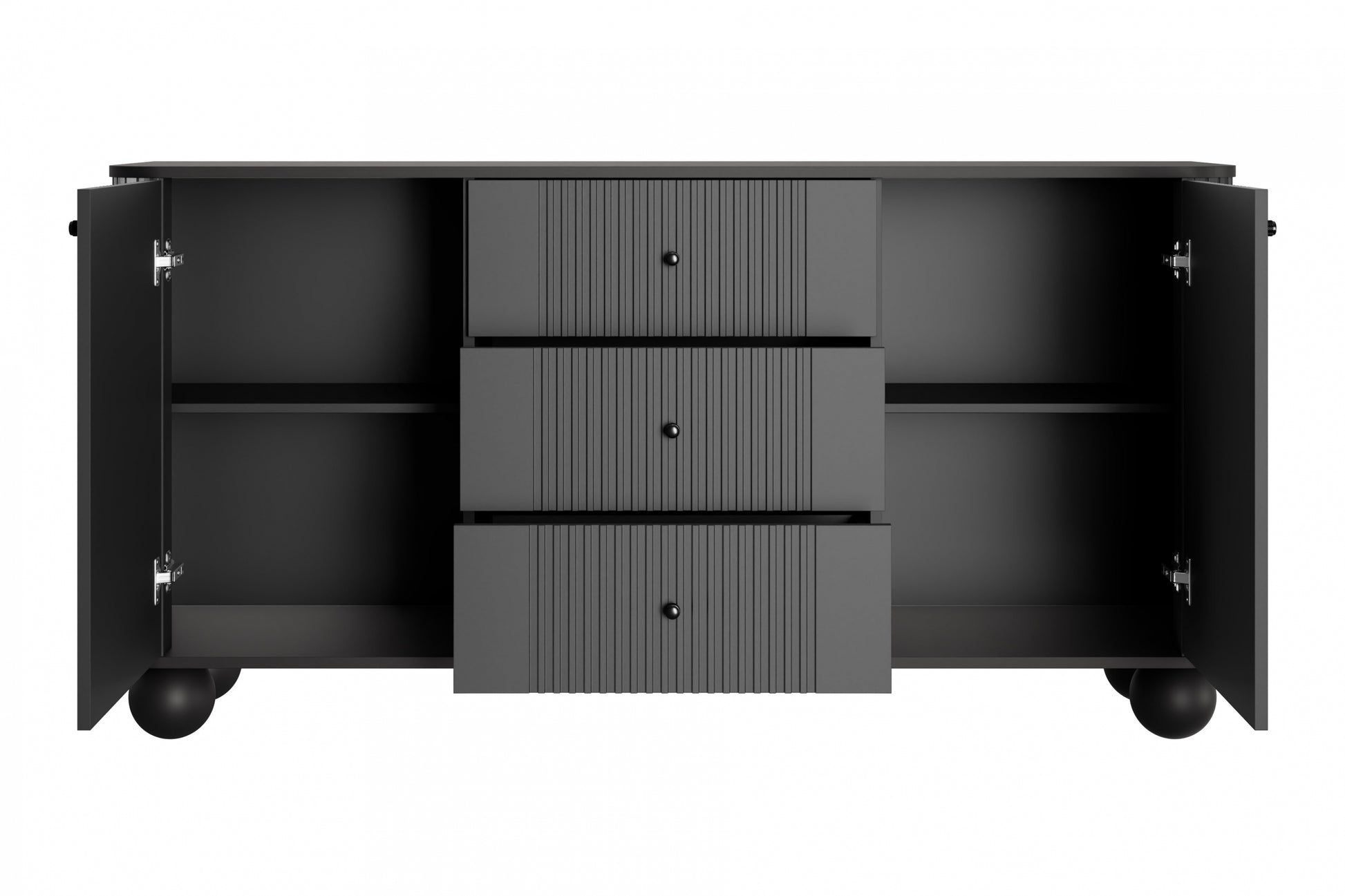 Kumode Vespa 160/82/38 cm melns/melns - N1 Home