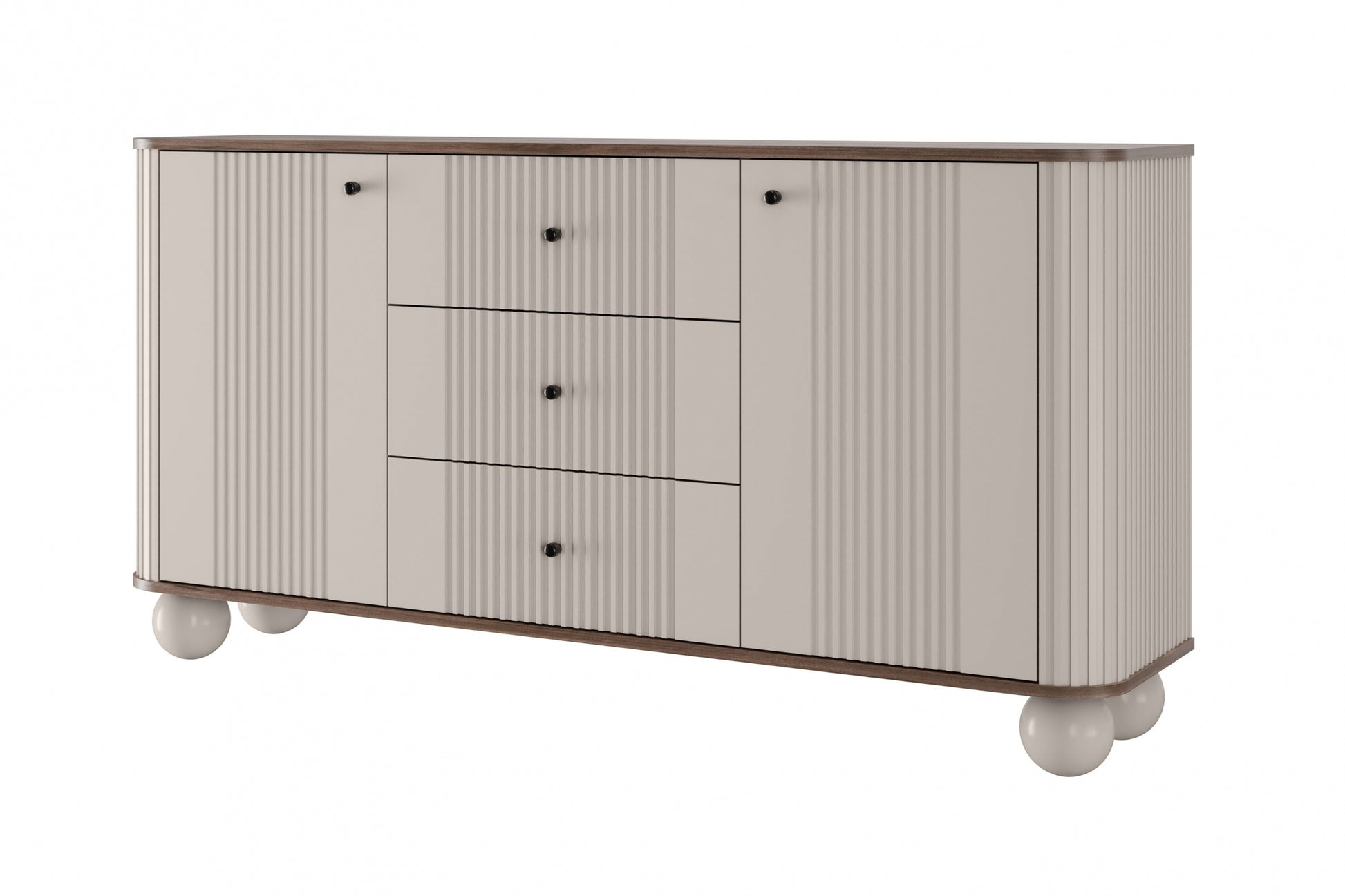 Kumode Vespa 160/82/38 cm kašmirs/rieksts/melns - N1 Home