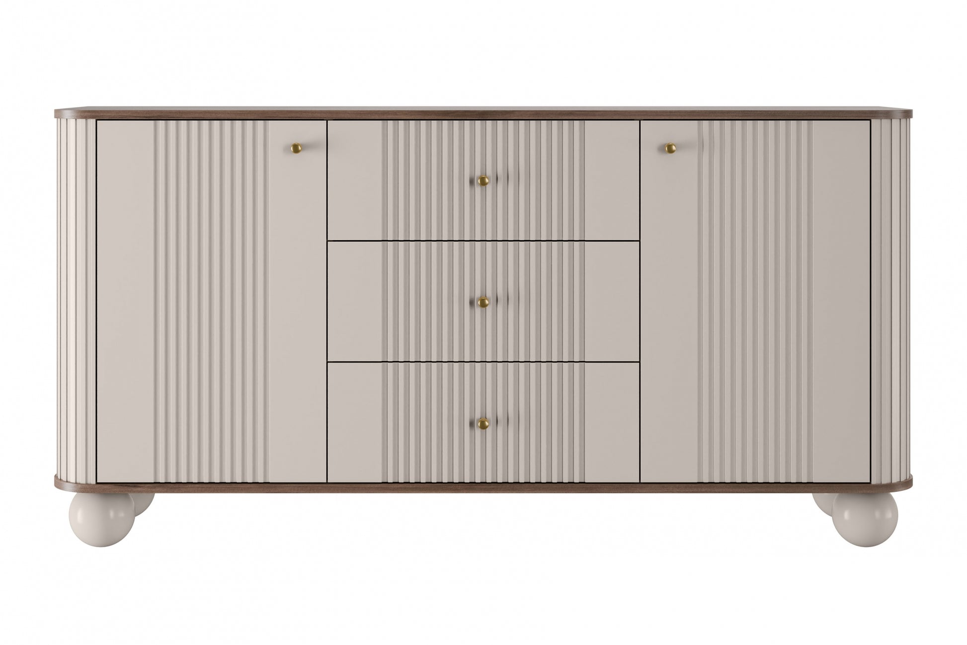 Kumode Vespa 160/82/38 cm kašmirs/rieksts/zelts - N1 Home