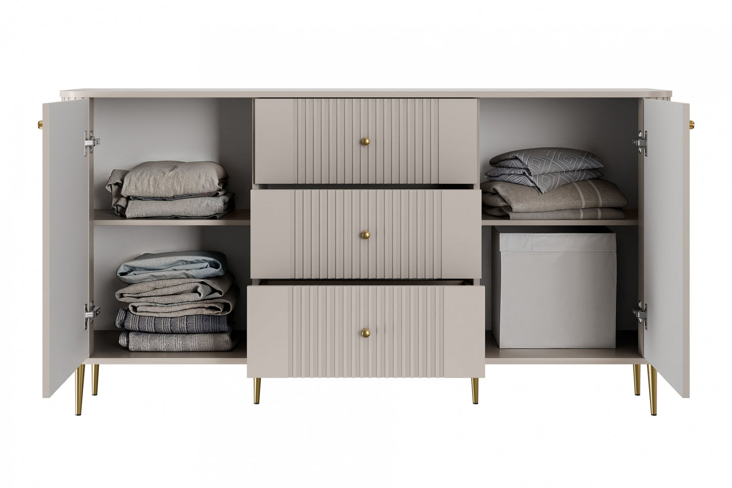 Kumode Vespa 160/85/38 cm kašmirs/zelts - N1 Home