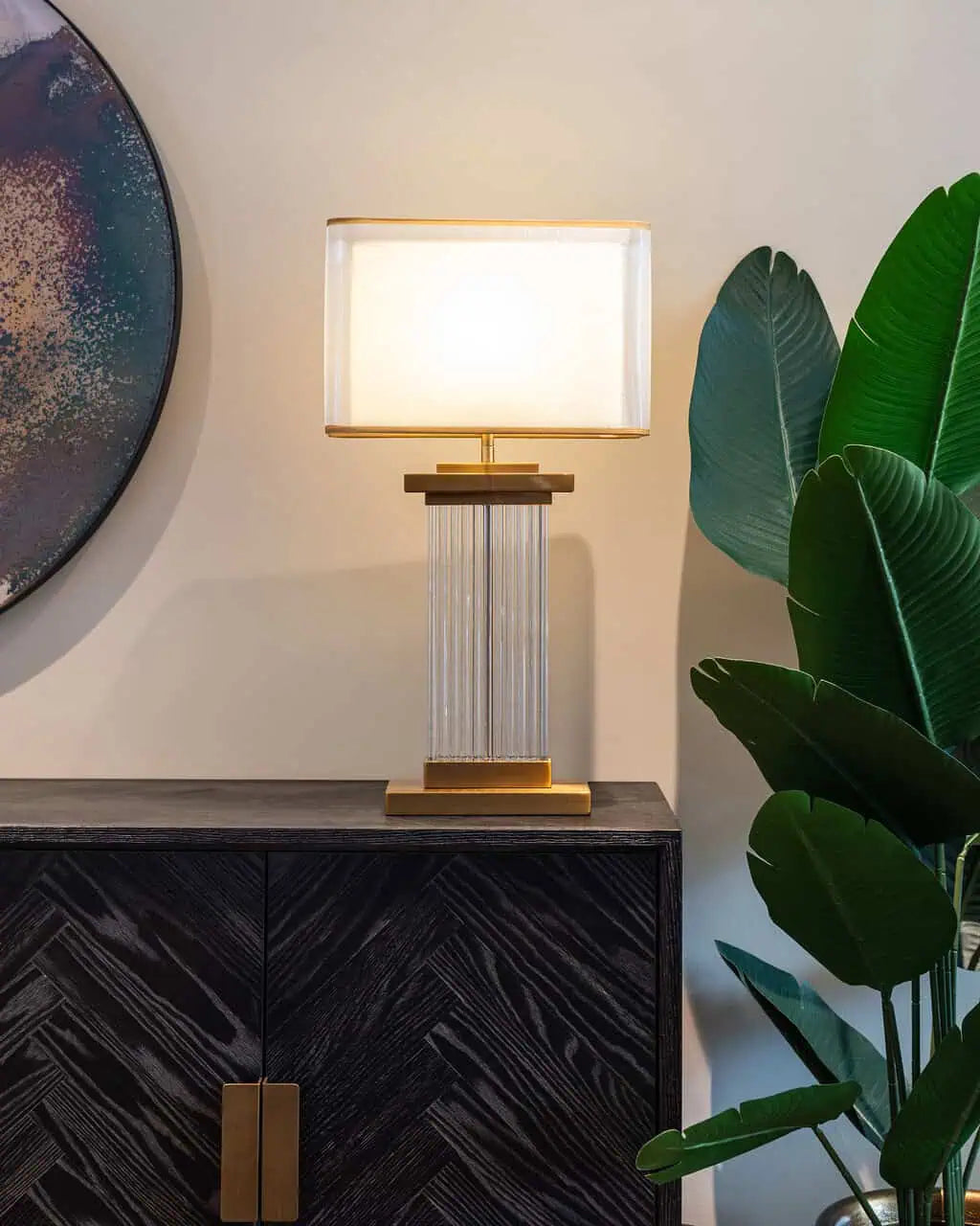 Kumode Blackbone misiņa 4 durvis Richmond Interiors 91/225/45 cm melna rustikāla - N1 Home