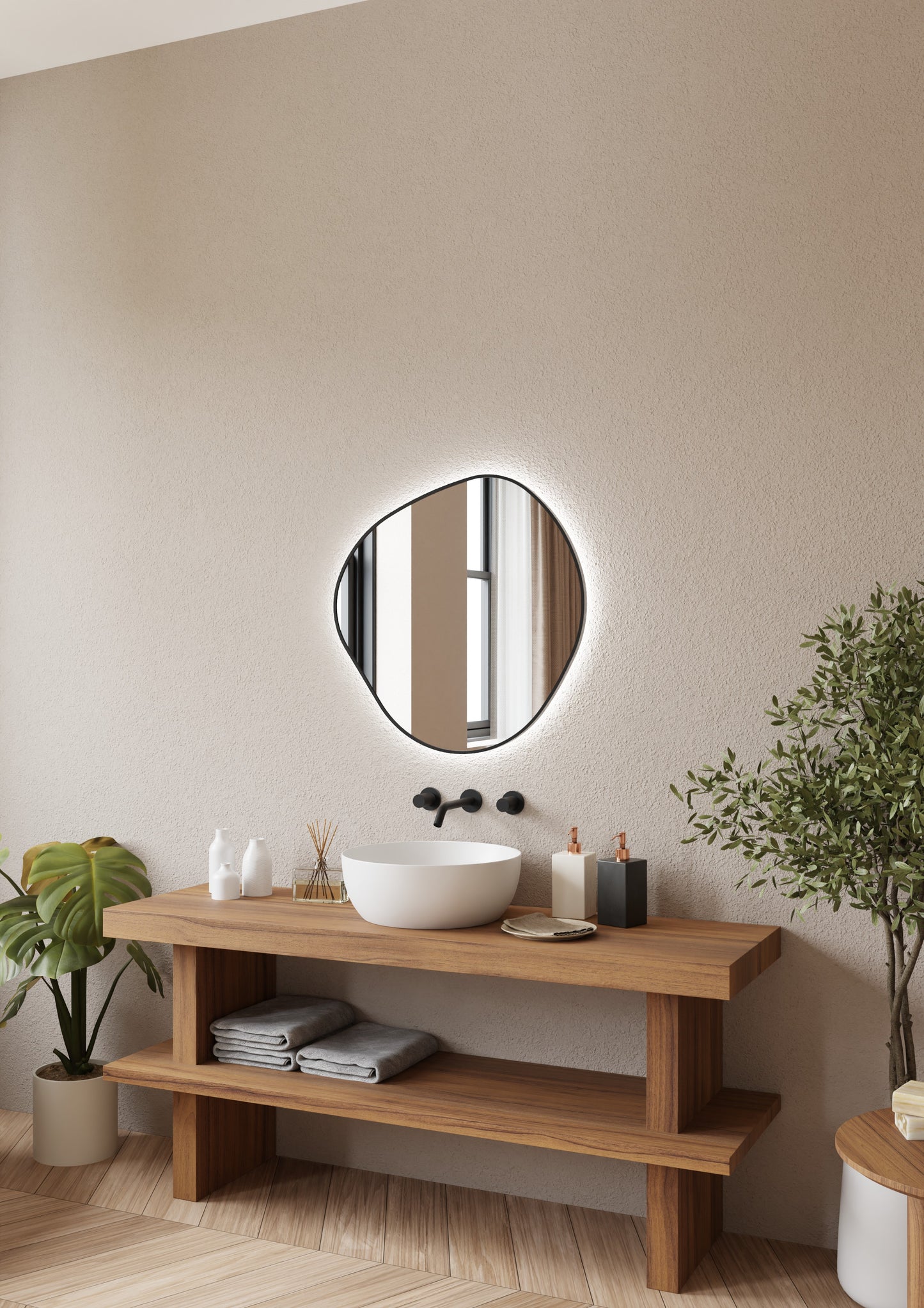 Spogulis Flie Light 80/80 cm