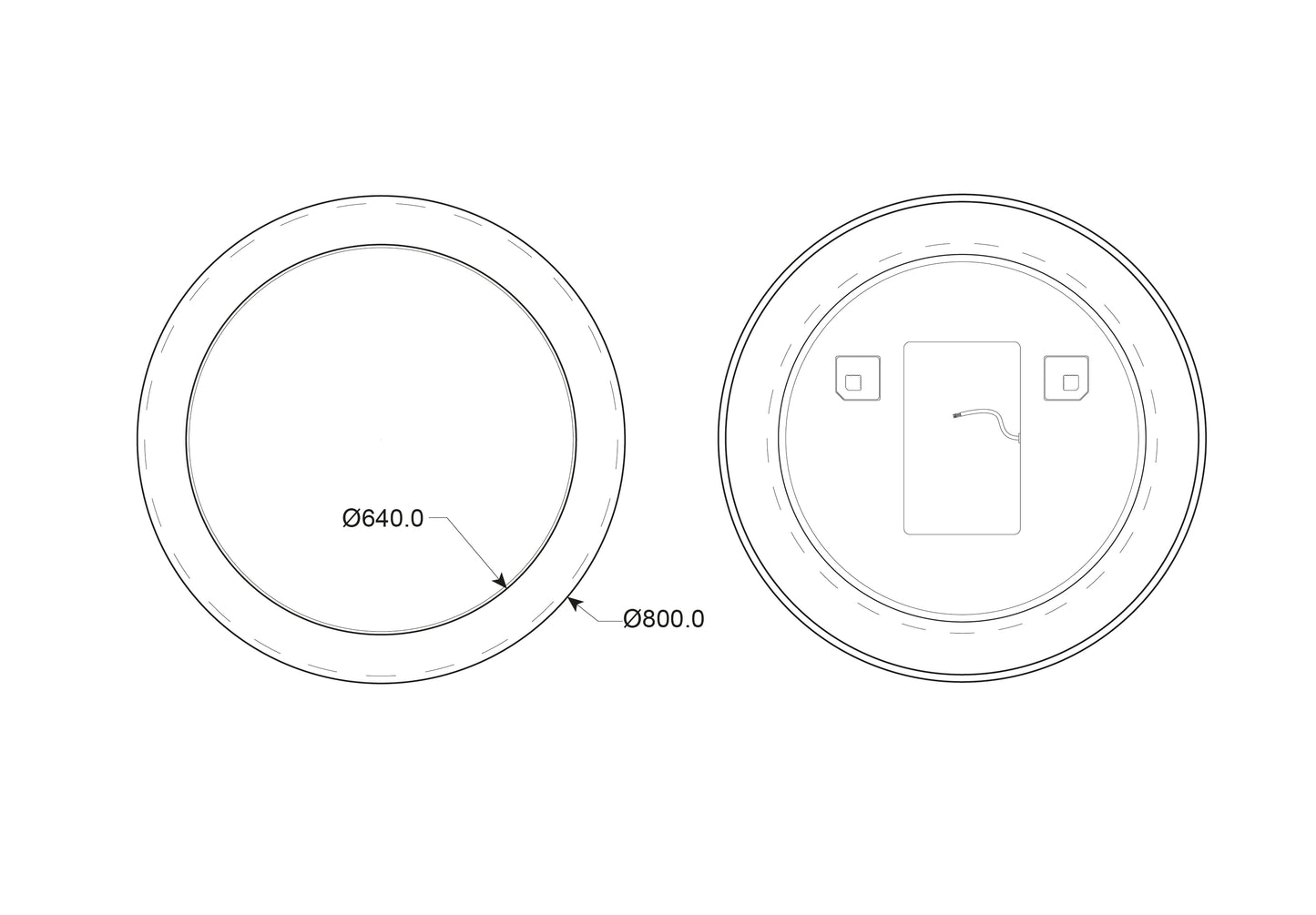 Spogulis Lumiro Beta  80 cm; 90 cm