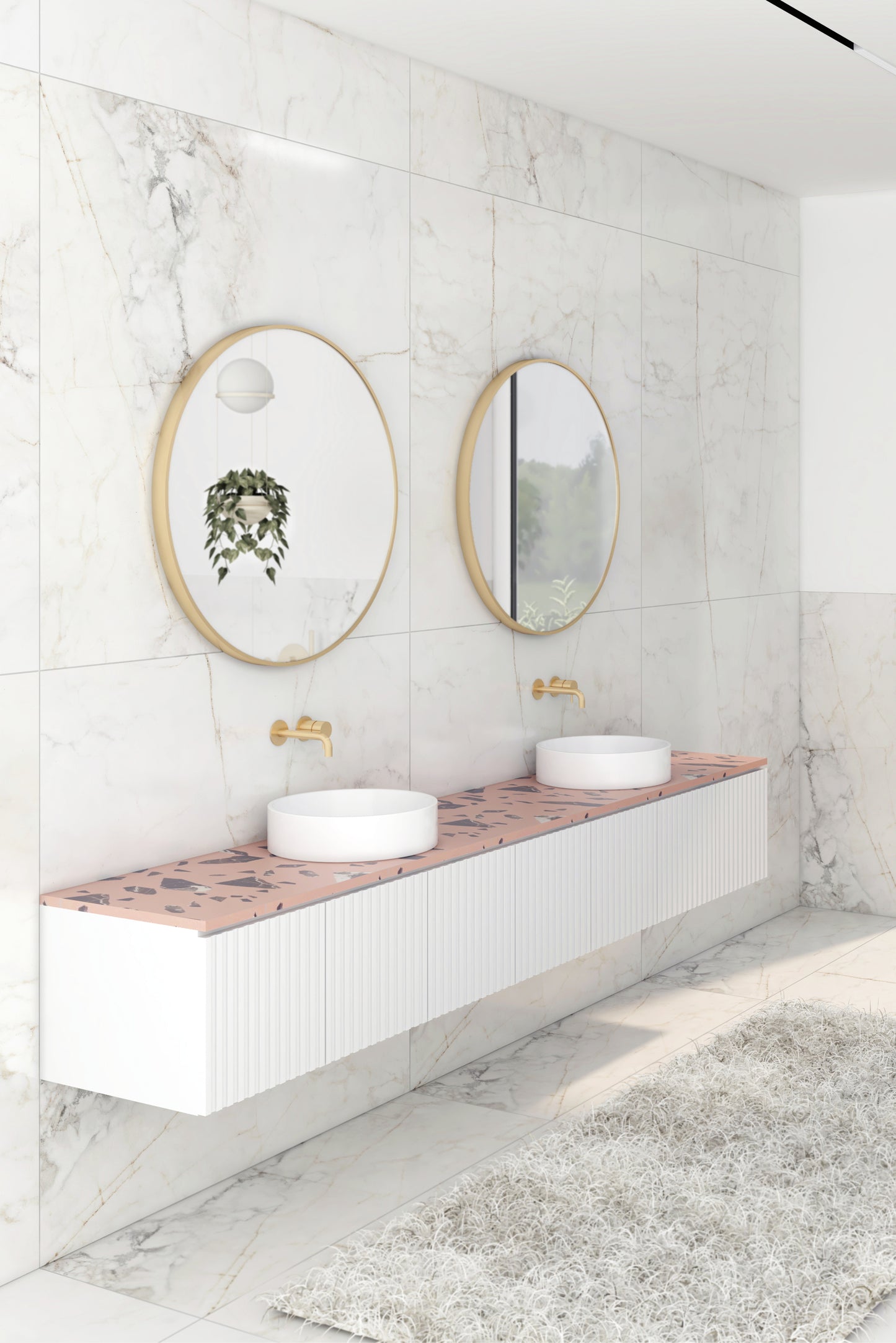 Spogulis Nik 70 cm zelts - N1 Home