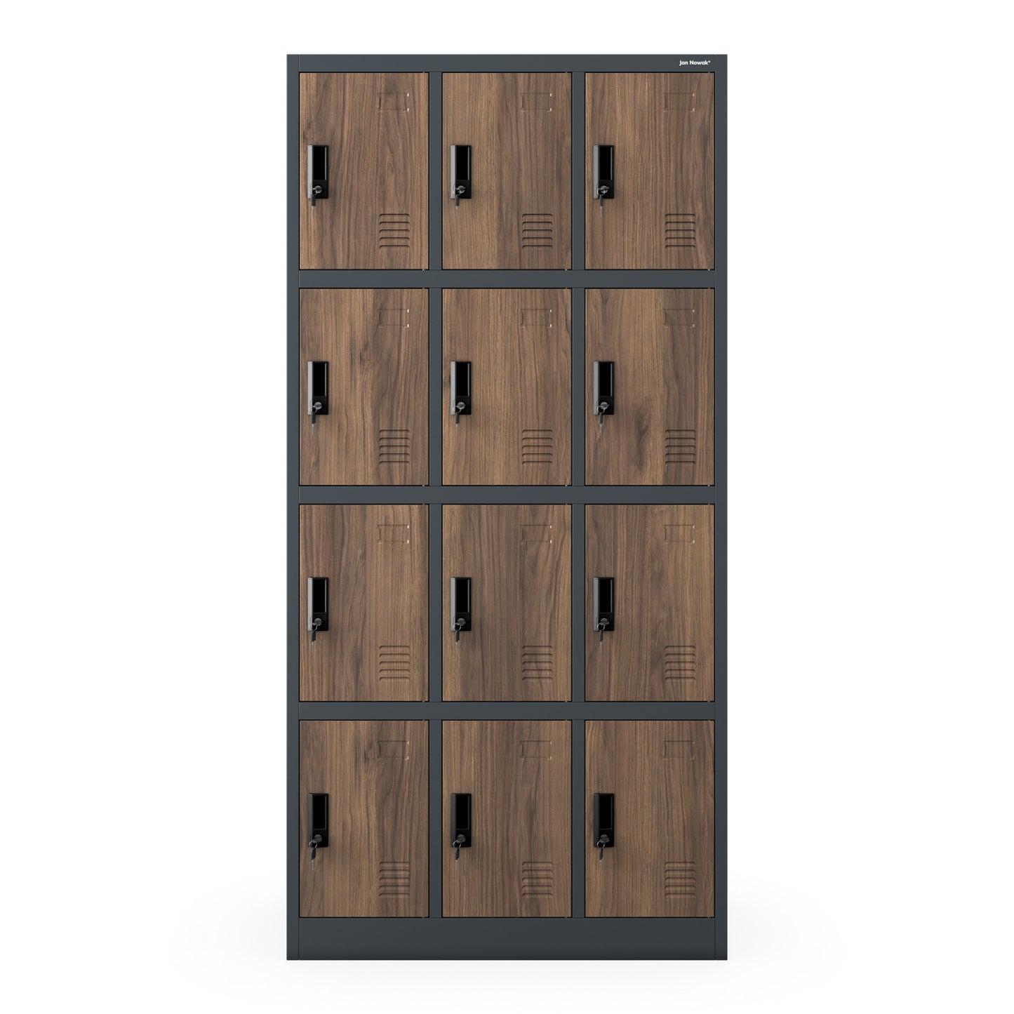 Metāla skapis Marc 185/90/40 cm rieksts/antracīts - N1 Home