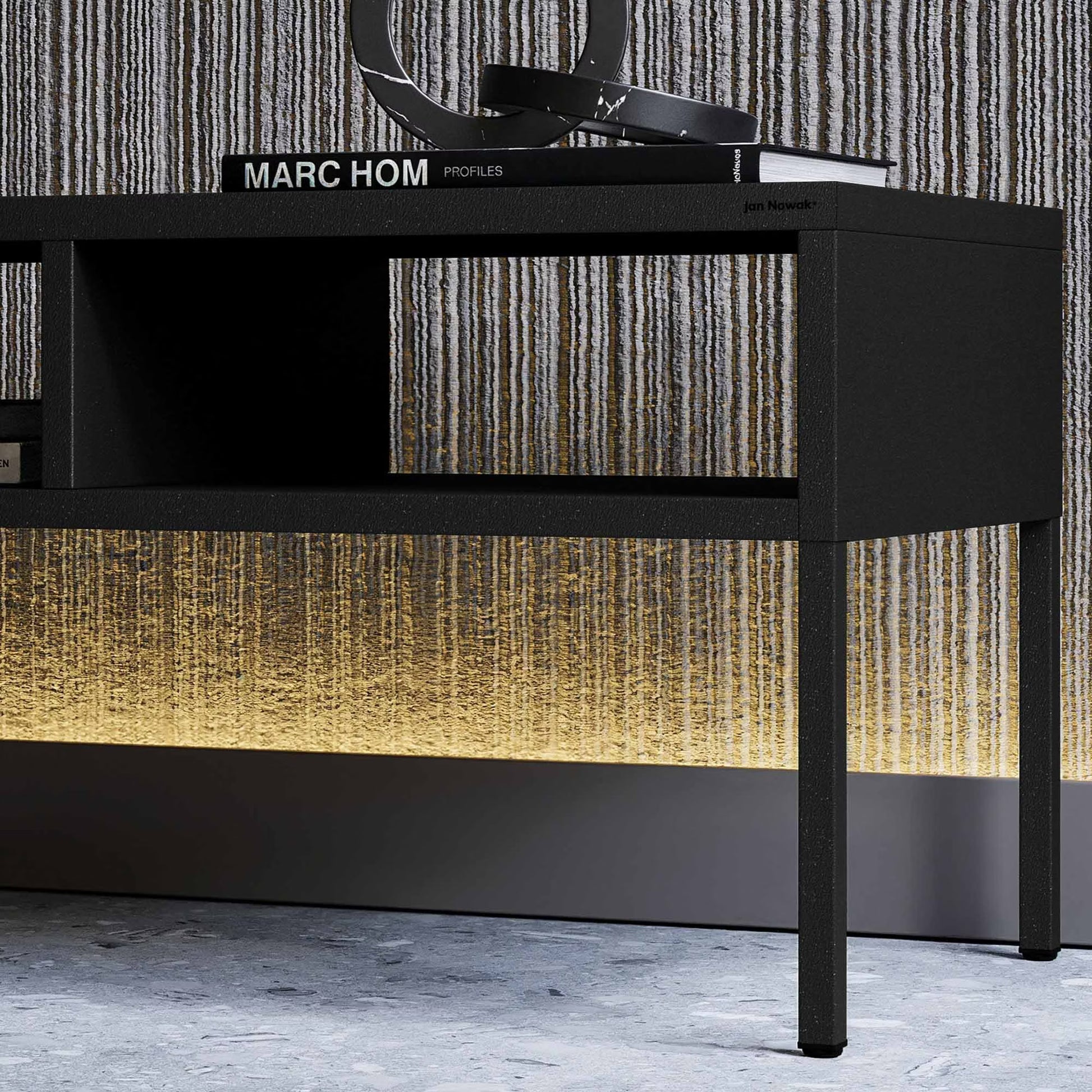 Kafijas galds Matti 90/45/45 cm melns - N1 Home