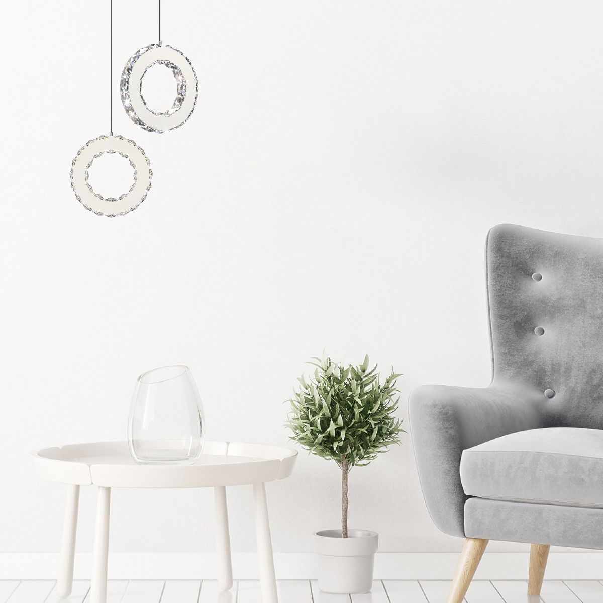 Piekaramā lampa Graff 20/150/18 cm hroms