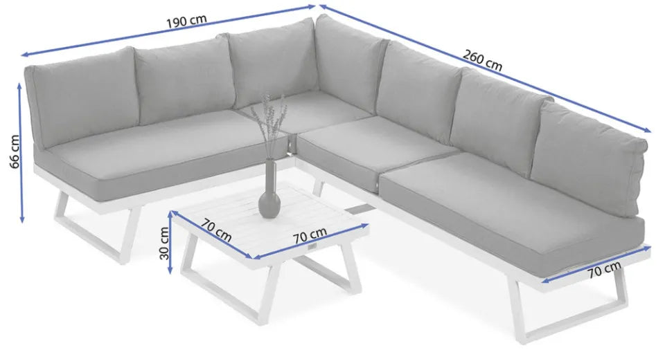 Dārza komplekts Midwi balts - N1 Home