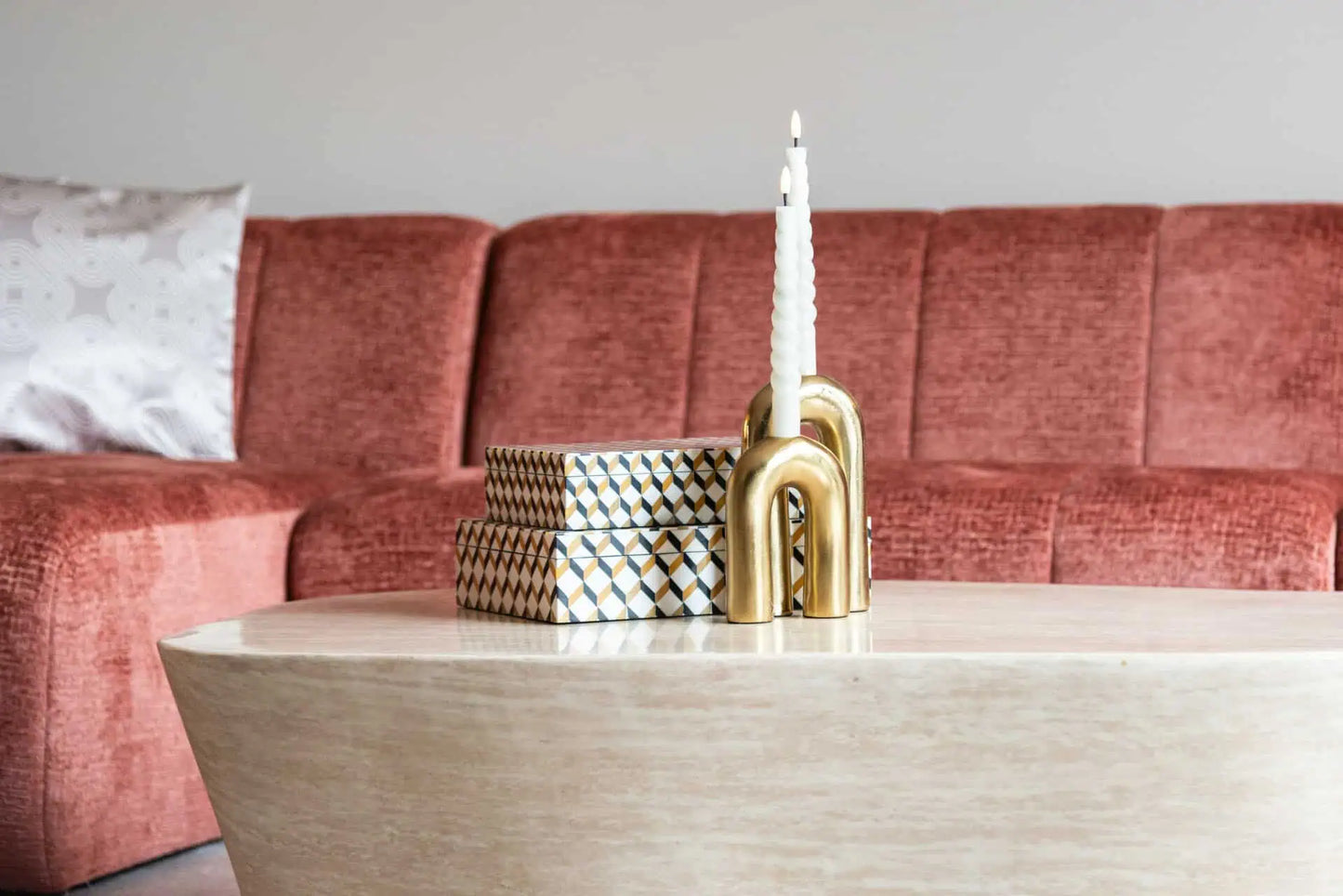 Svečturis Rowin gold small Richmond Interiors 15/12/5 cm zelts - N1 Home