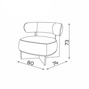 Krēsls Musa Befame 80/74/73 cm bēšs - N1 Home
